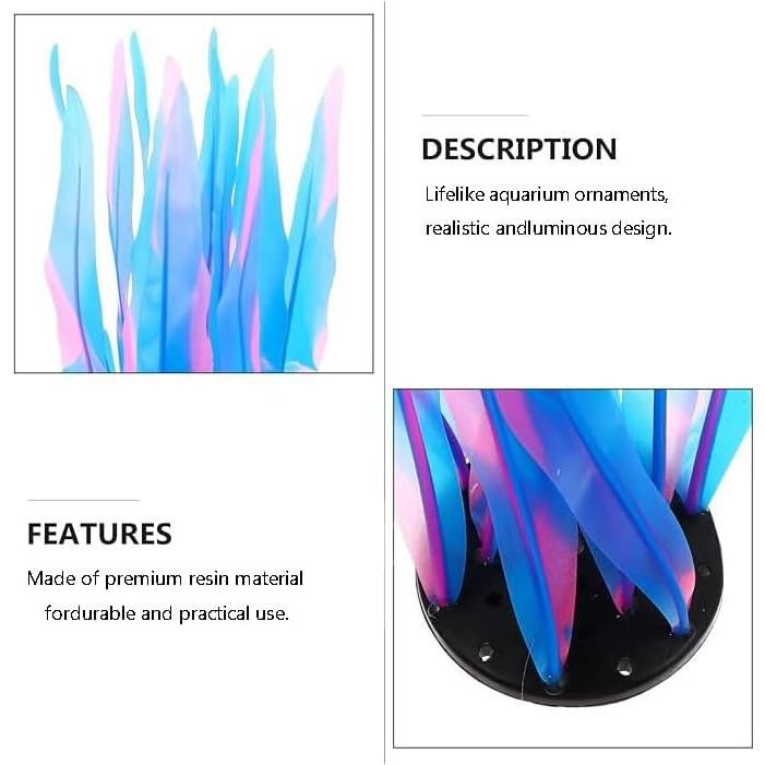 Juego de 3 Plantas de Acuario de Silicona REIRQIE - 18cm, 25cm, 43cm