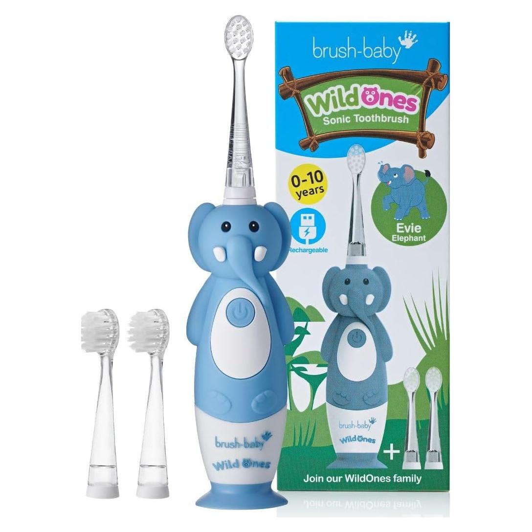 Cepillo Eléctrico Recargable WildOnes Elefante para Niños