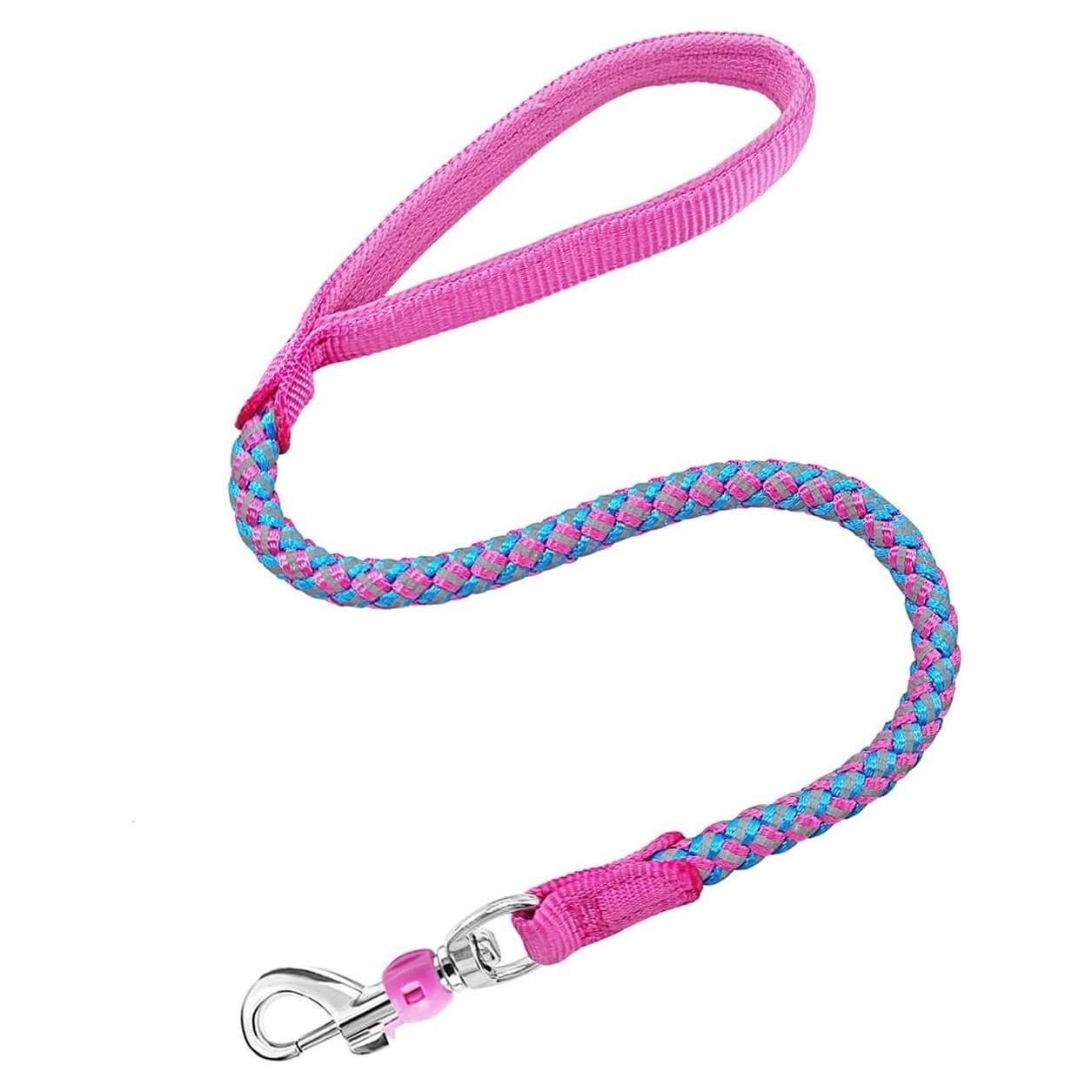 Correa Reflectante para Perros Mycicy 60 cm Nylon Resistente Rosa