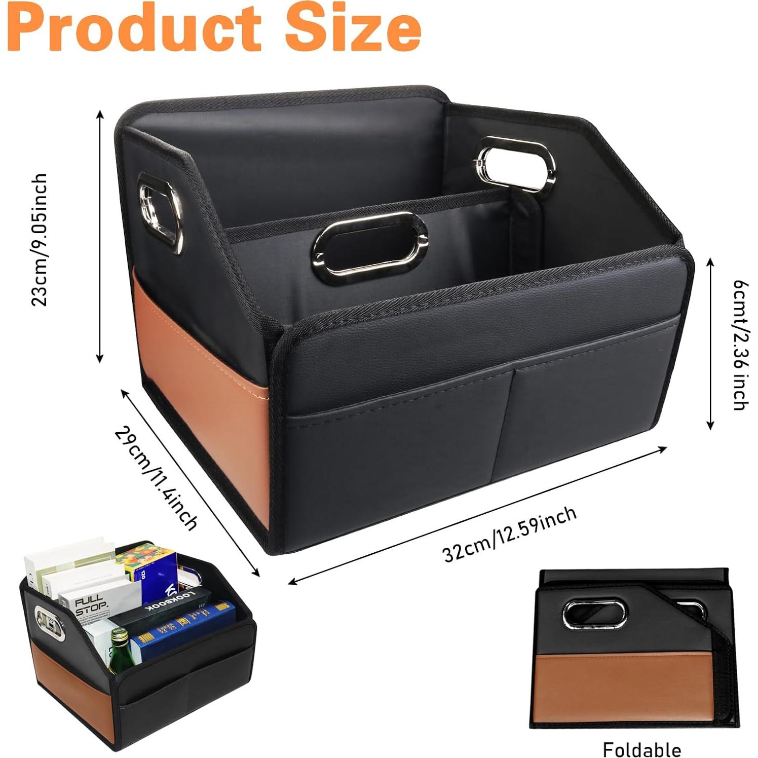 Organizador de Auto Noaman Negro - Almacenamiento Plegable 22L