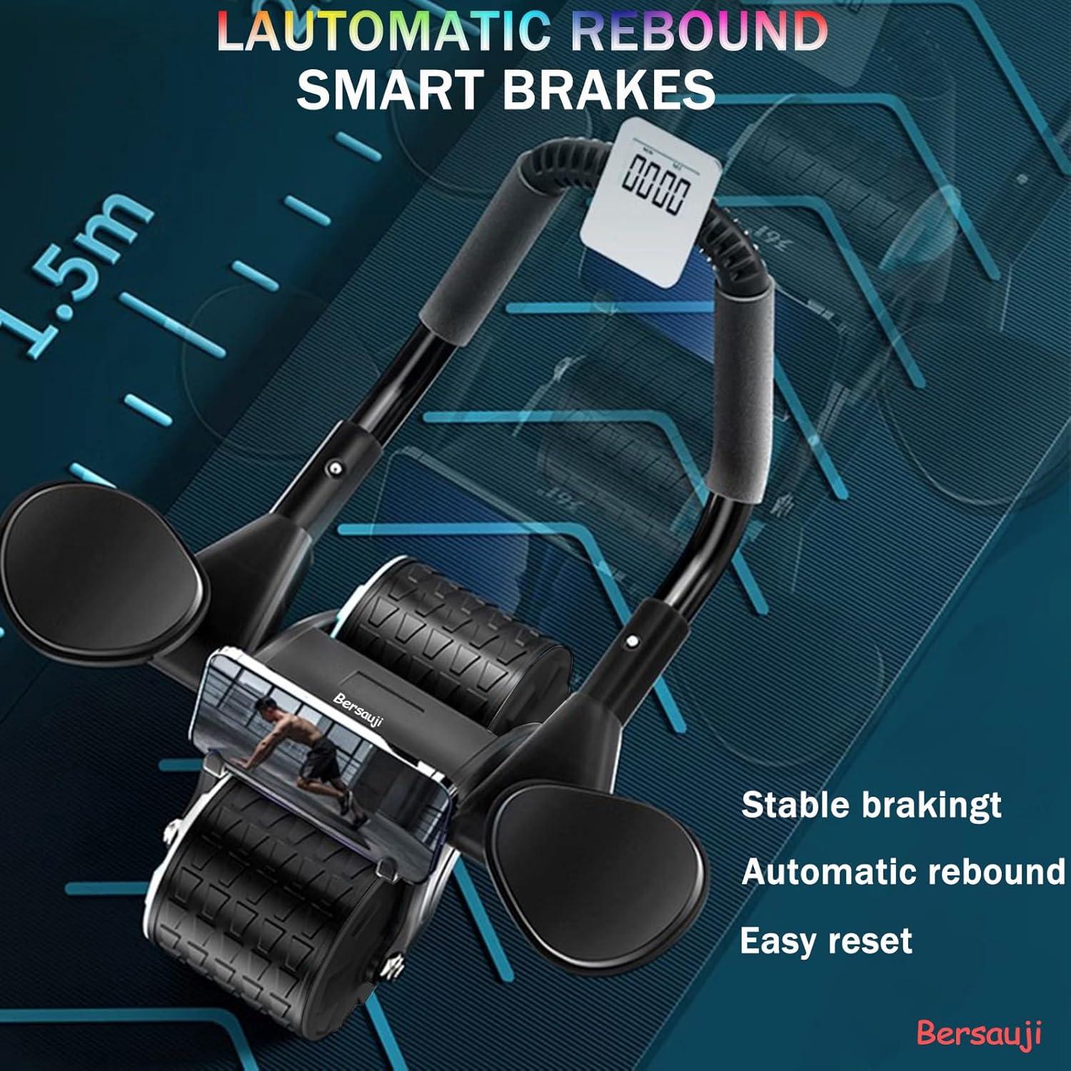 Rueda Abdominal Bersauji 2024 con Alfombrilla y Temporizador