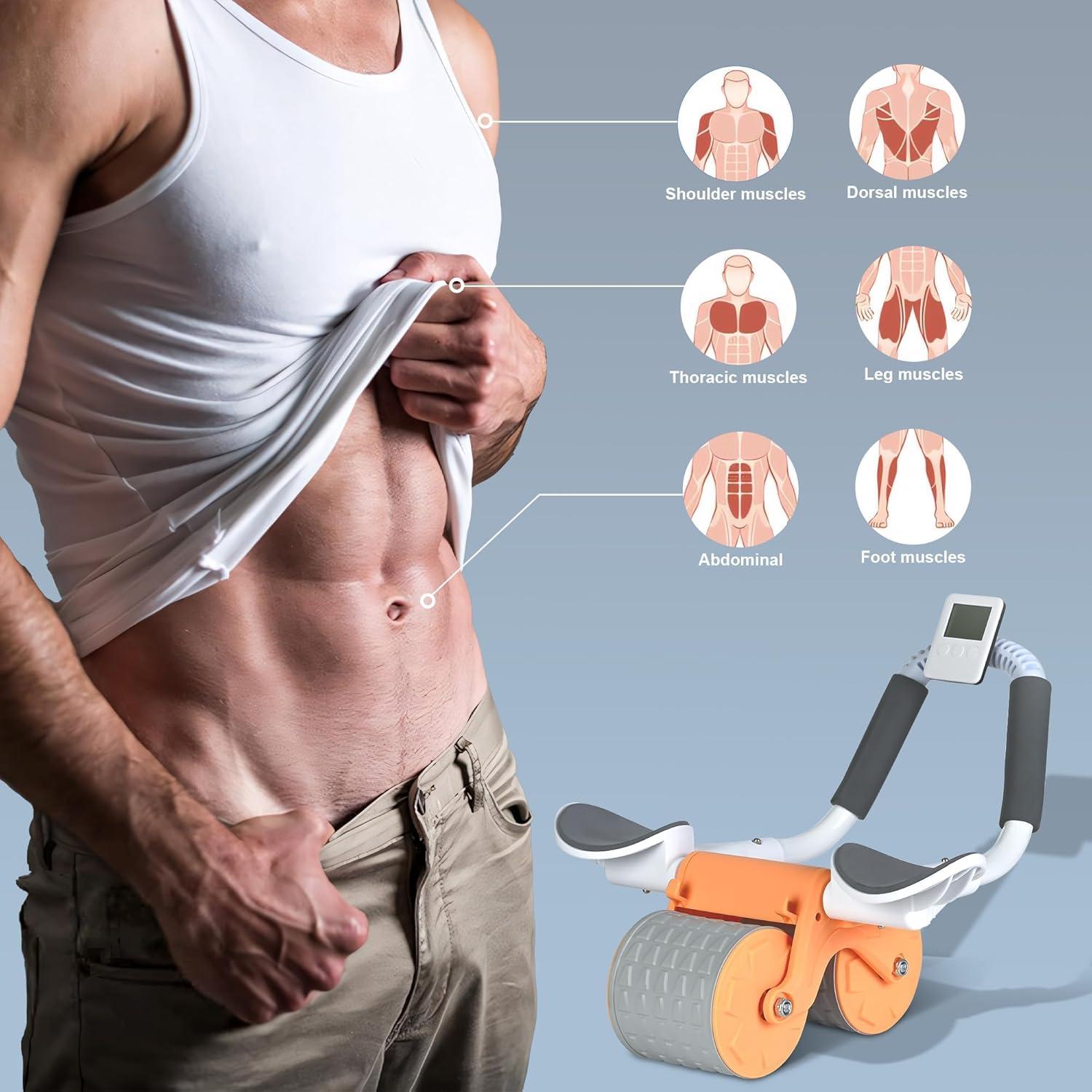 Rueda Abdominal Bersauji 2024 con Alfombrilla y Temporizador