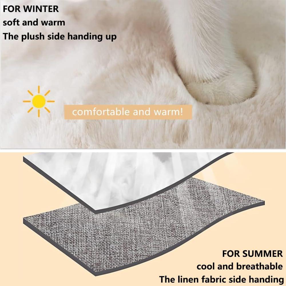 Hamaca Reversible para Gato Yawggy Mediana Gris y Blanco