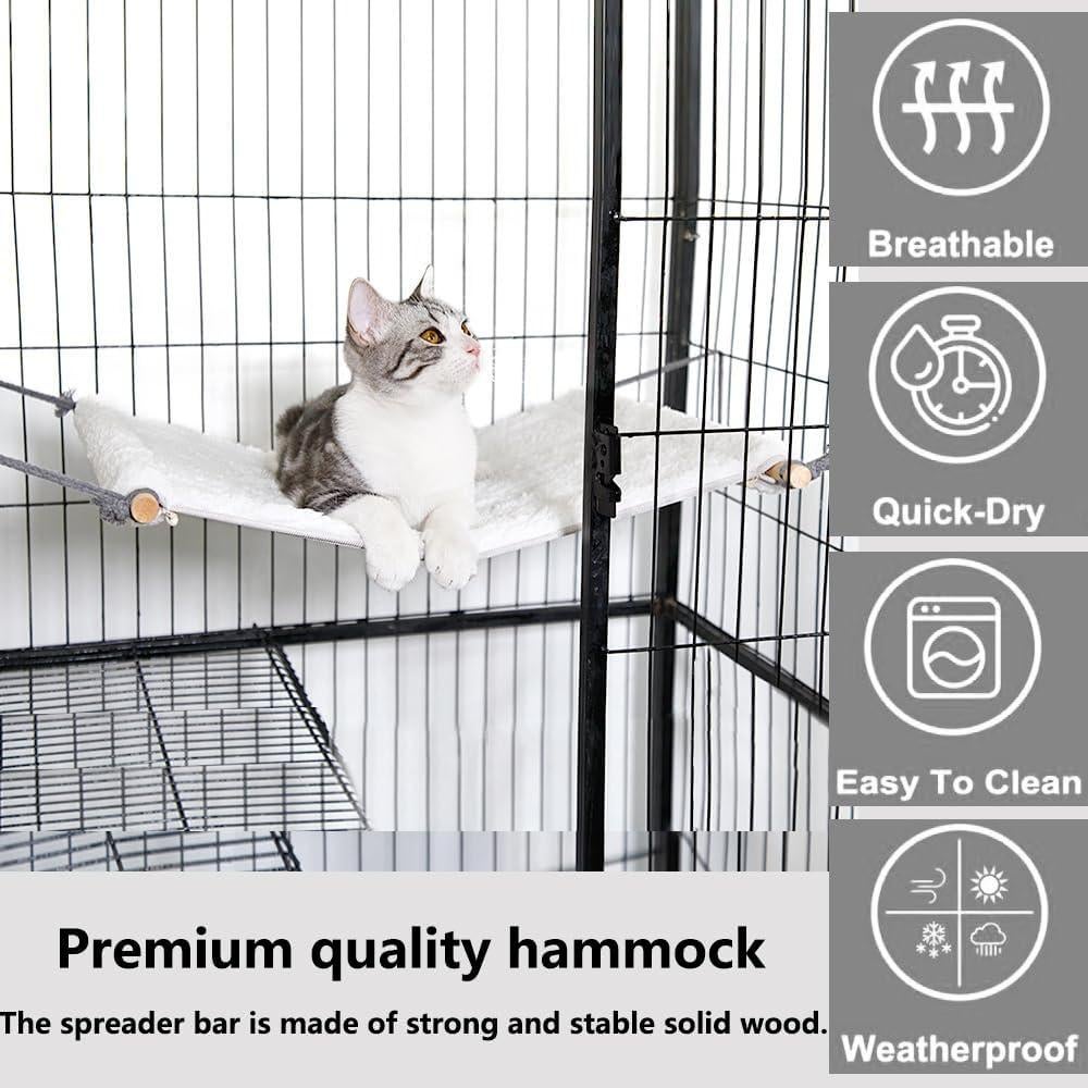 Hamaca Reversible para Gato Yawggy Mediana Gris y Blanco