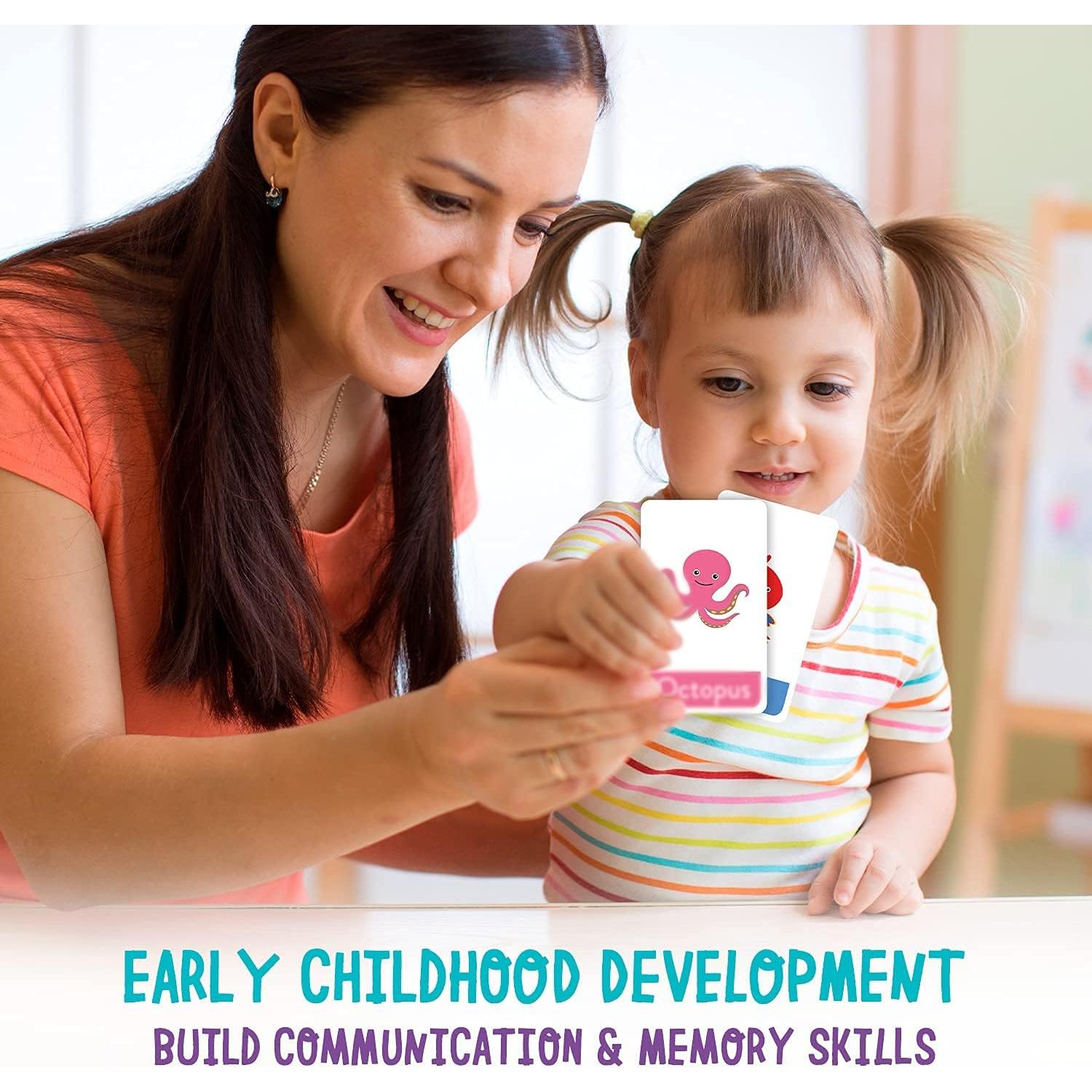 Tarjetas de Flash Merka para Niños 1-4 Años, Set 58 Piezas