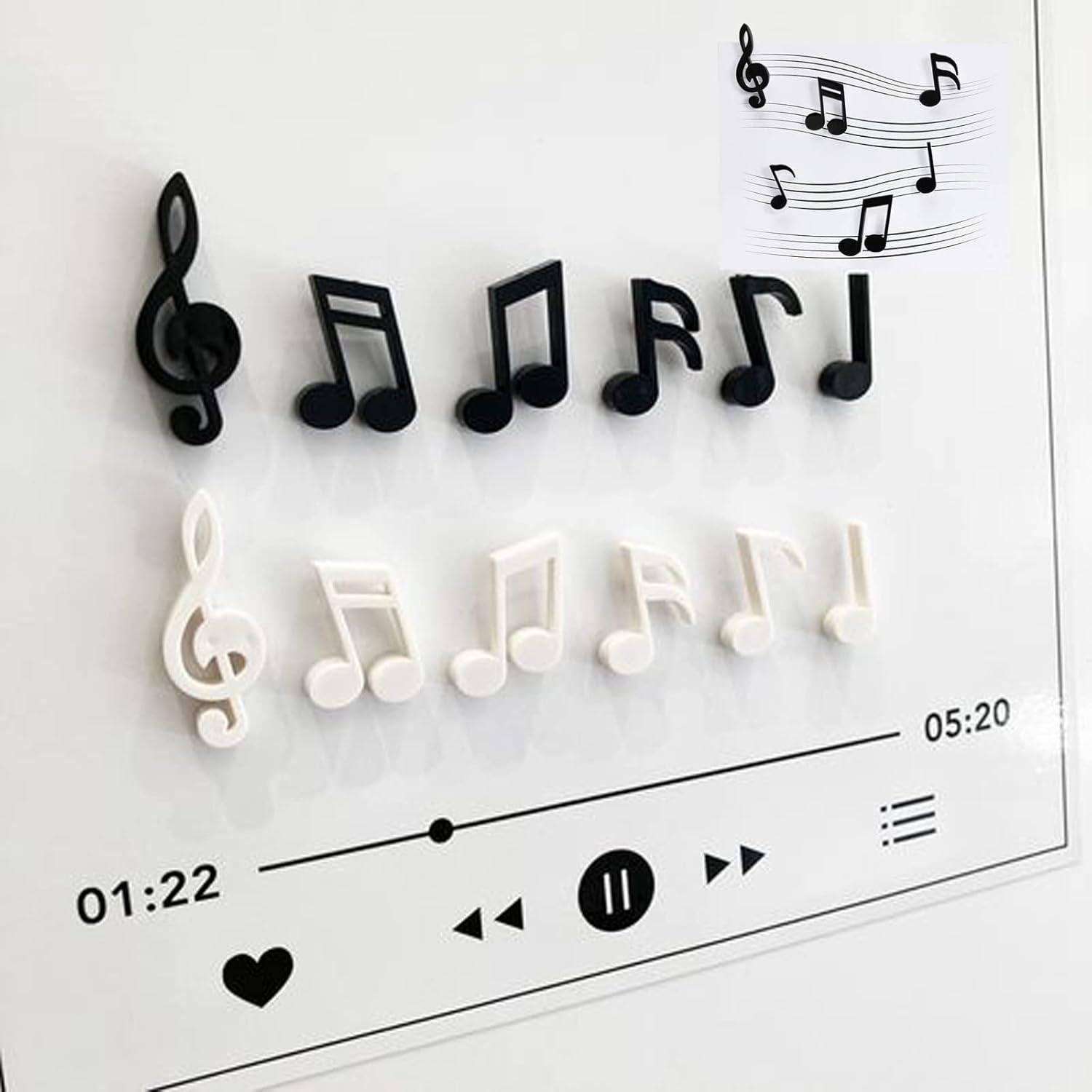 Juego de 12 Imanes de Nevera Musicales YQBOOM - Decoración Colorida