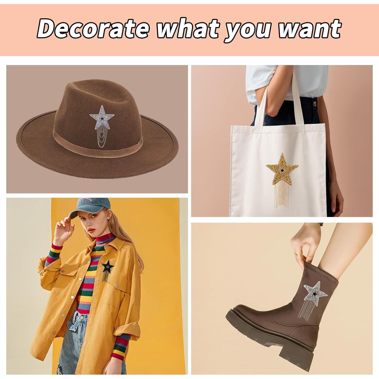 5 Piezas Parche de Estrás HERSAUL Estrella Brillante DIY