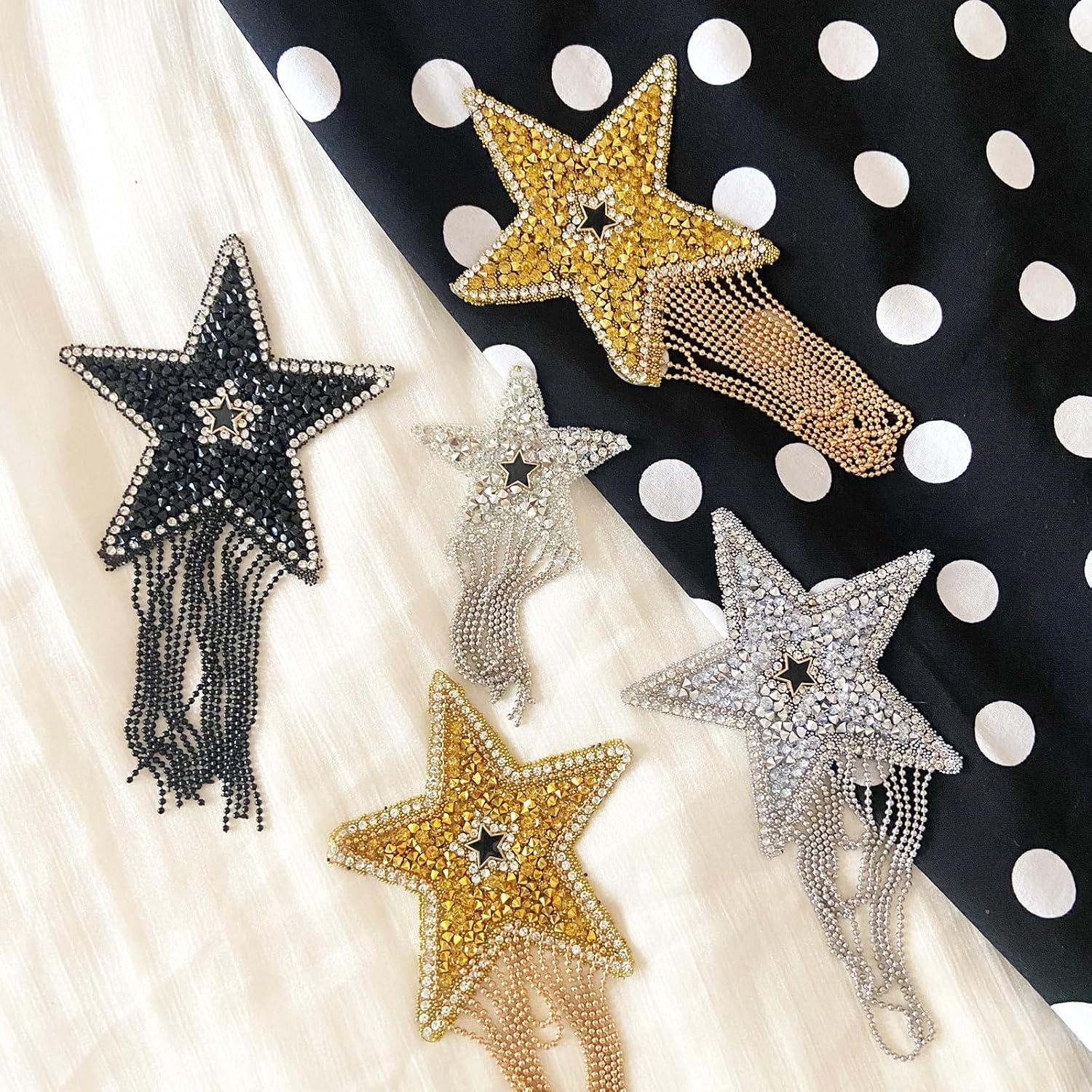 5 Piezas Parche de Estrás HERSAUL Estrella Brillante DIY