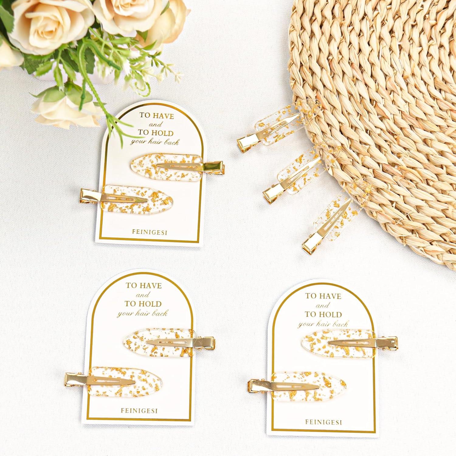 Clip de Cabello Brillante Sin Doblado FEINIGESI - 12 Piezas