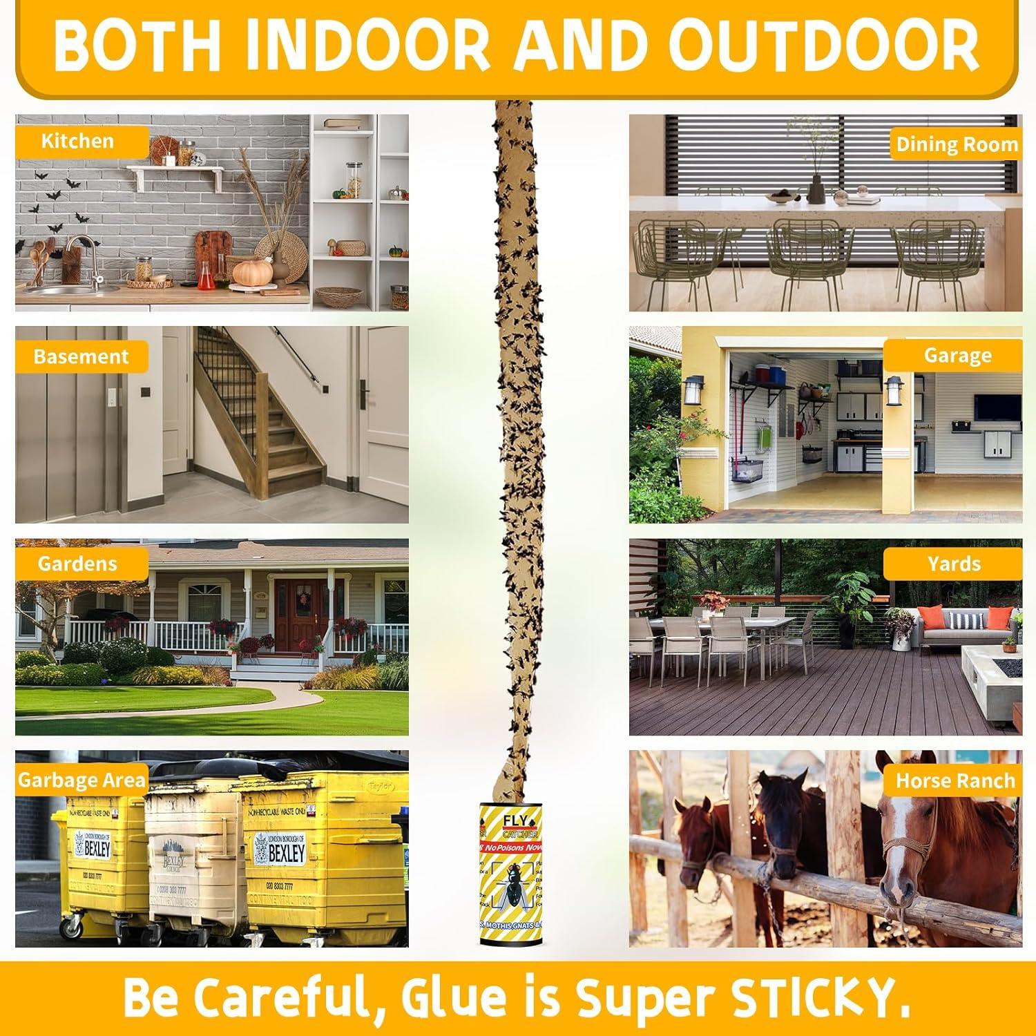 Paquete de 16 cintas adhesivas Pestoptek para atrapar moscas