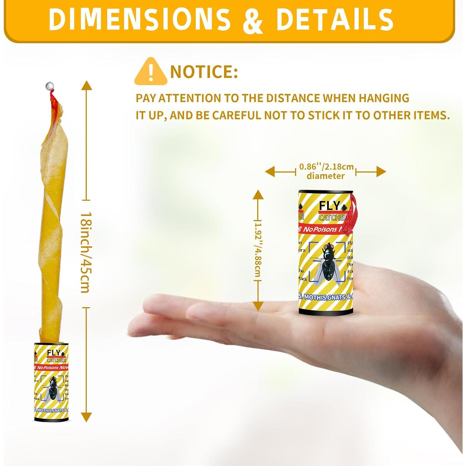 Paquete de 16 cintas adhesivas Pestoptek para atrapar moscas