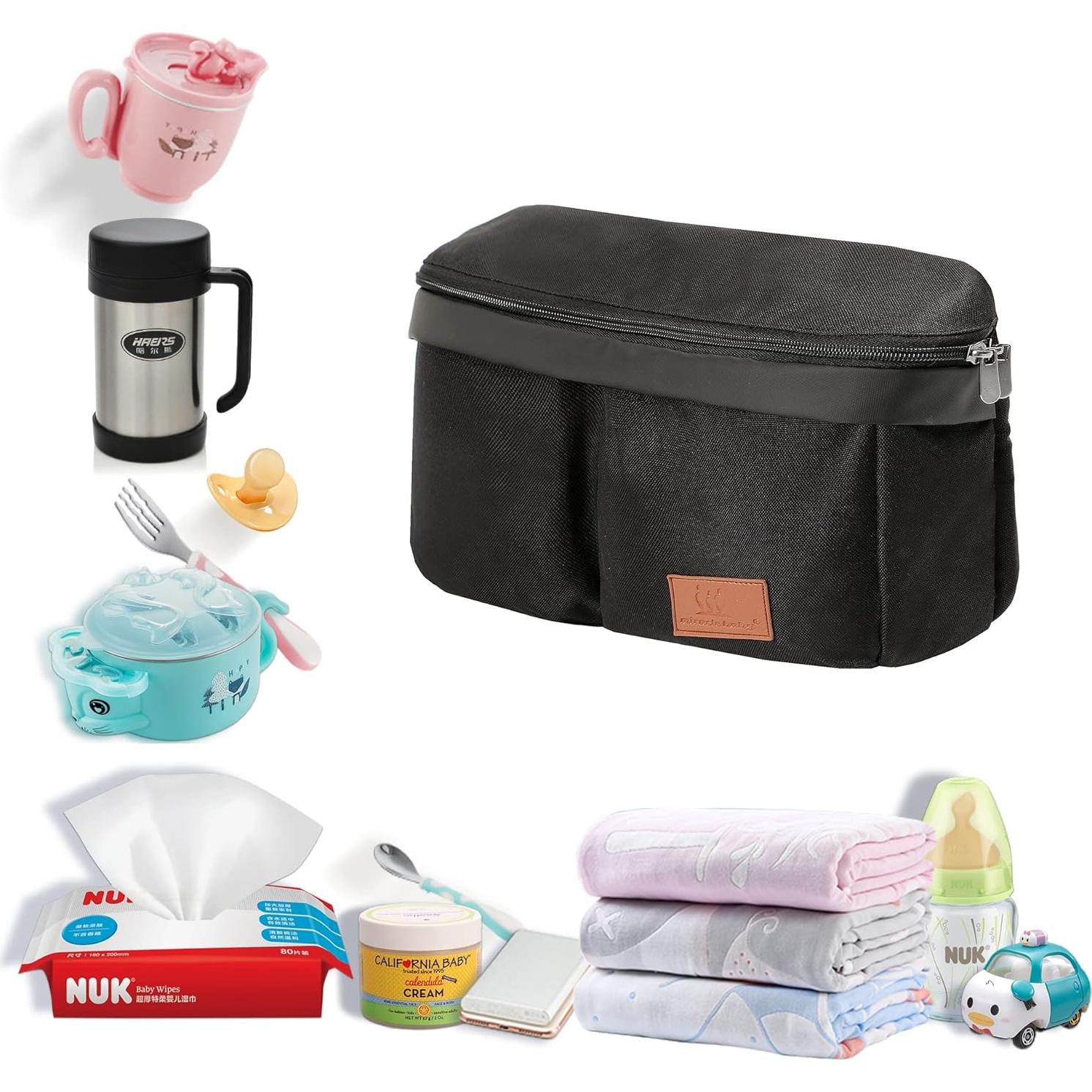 Organizador de Carrito de Bebé Miracle - Caddy Universal Negro