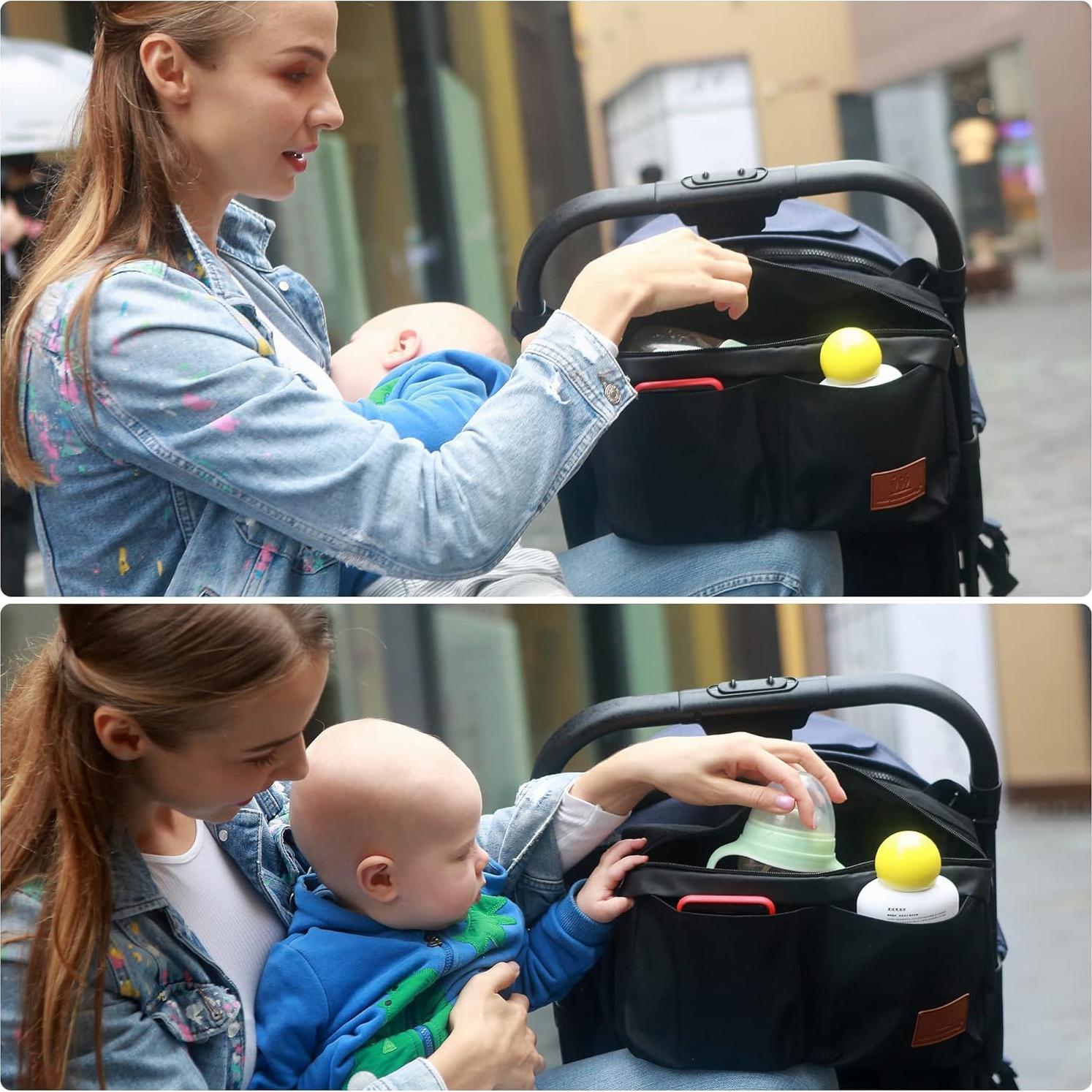 Organizador de Carrito de Bebé Miracle - Caddy Universal Negro