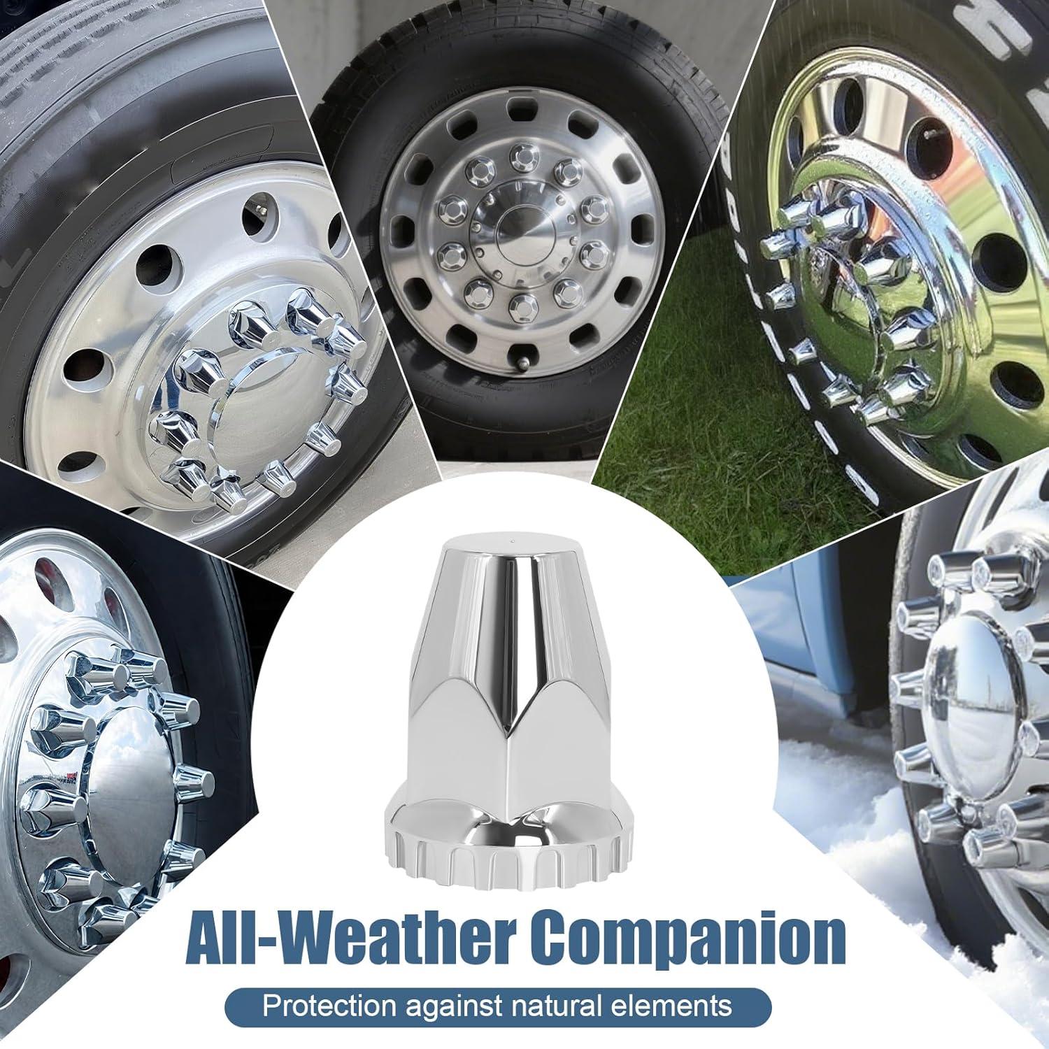 Cubiertas de Tuerca de Tornillo Wadoy 33 mm Cromadas - 60 Piezas