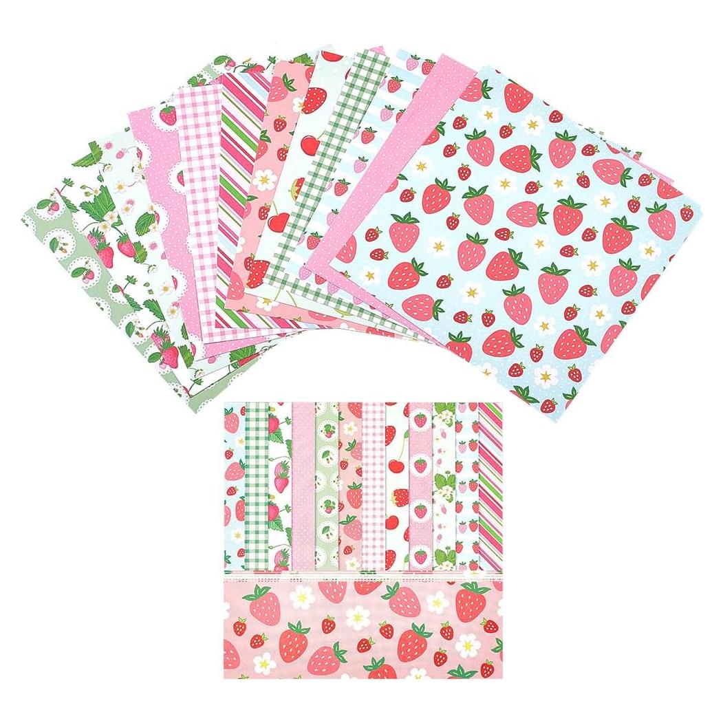 Papel de Scrapbook GORGECRAFT 24 Hojas 12 Estilos 15.2x15.2cm