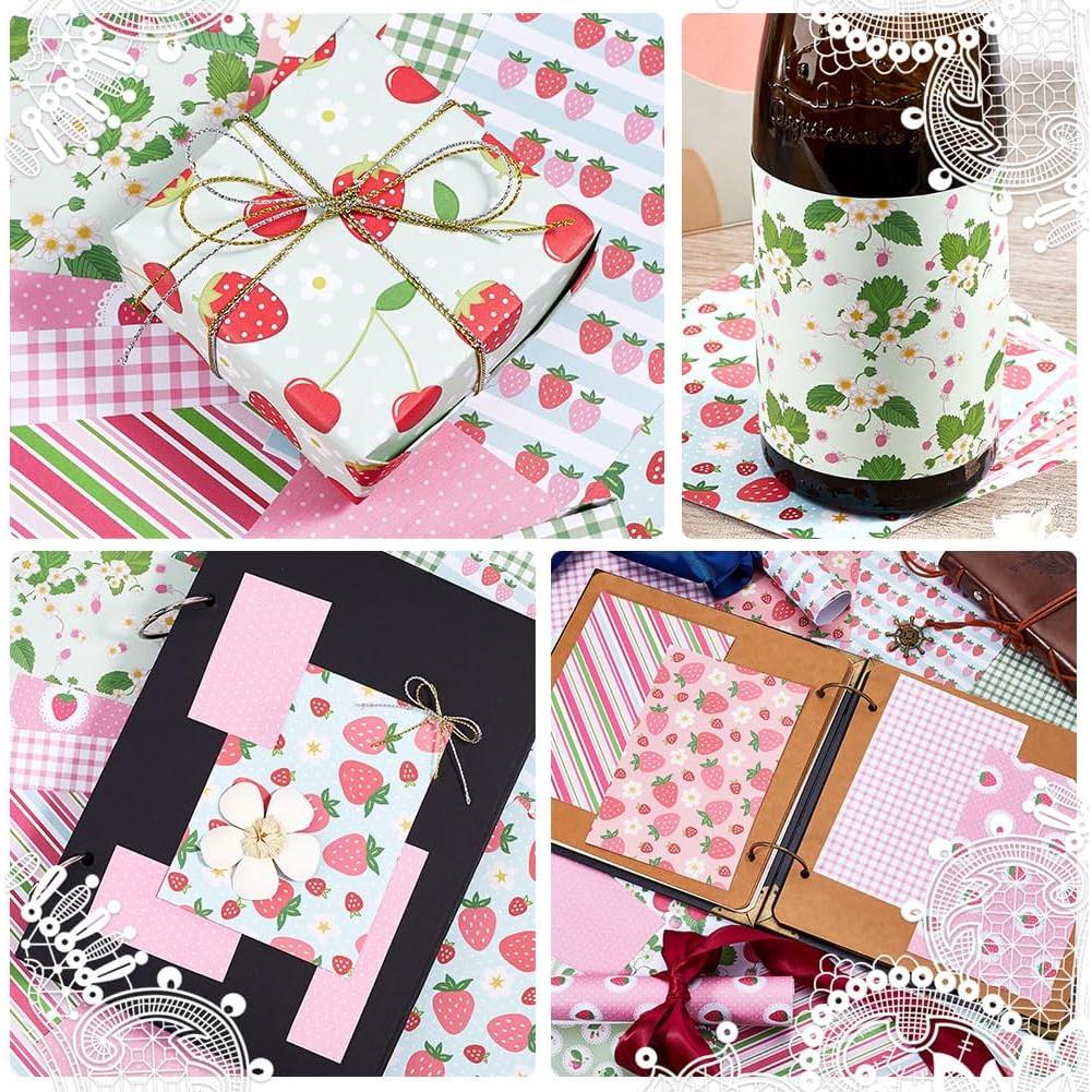 Papel de Scrapbook GORGECRAFT 24 Hojas 12 Estilos 15.2x15.2cm