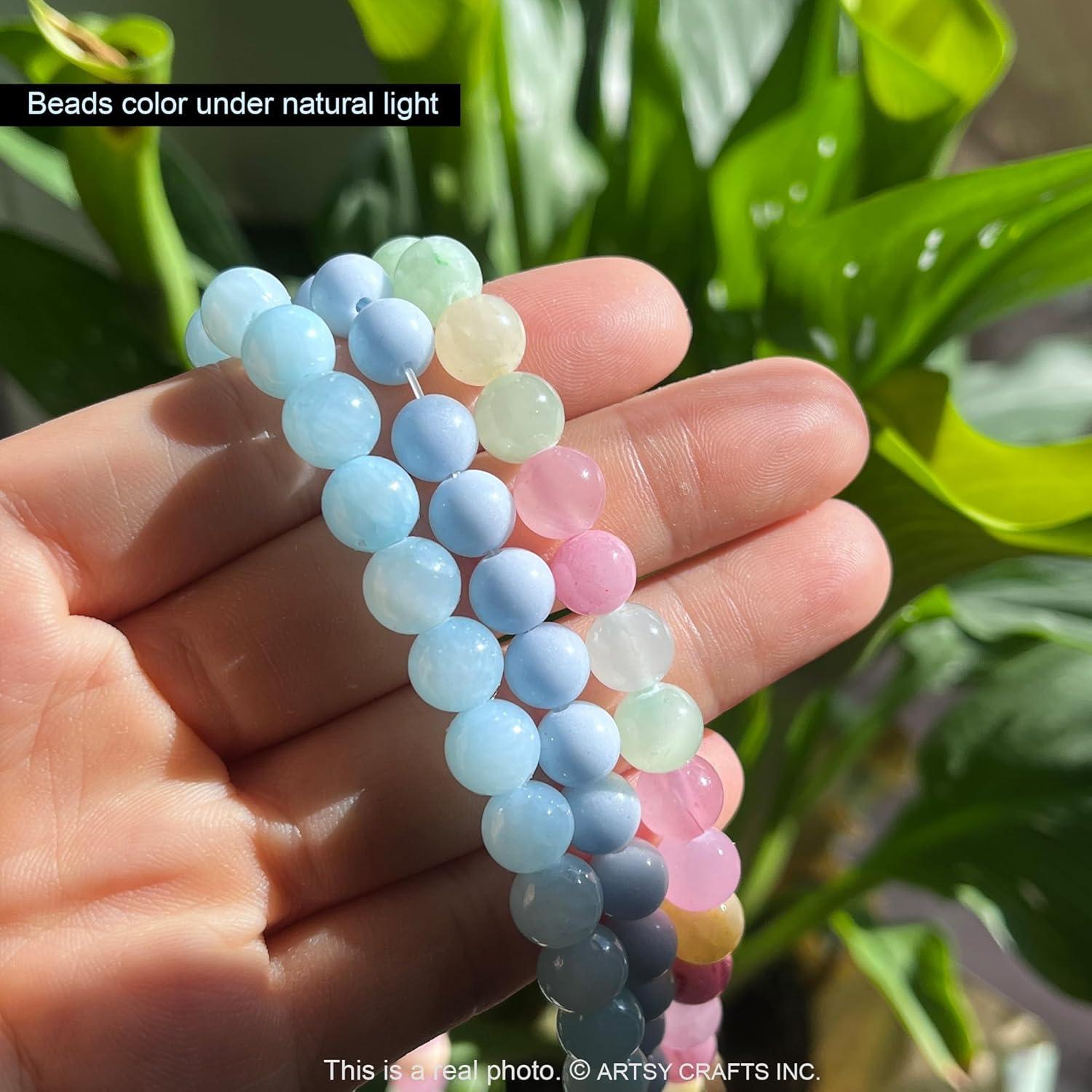 Perlas de Piedra Natural 150 Pcs 8mm ARTSY CRAFTS Joyería