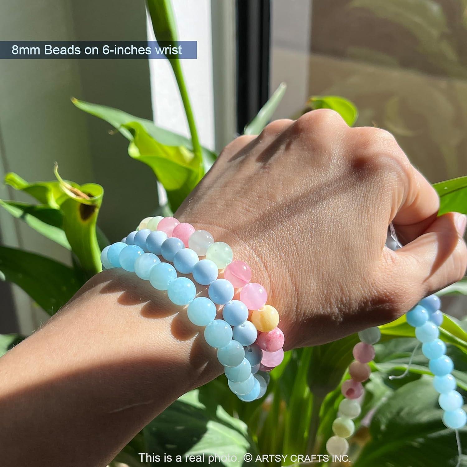 Perlas de Piedra Natural 150 Pcs 8mm ARTSY CRAFTS Joyería