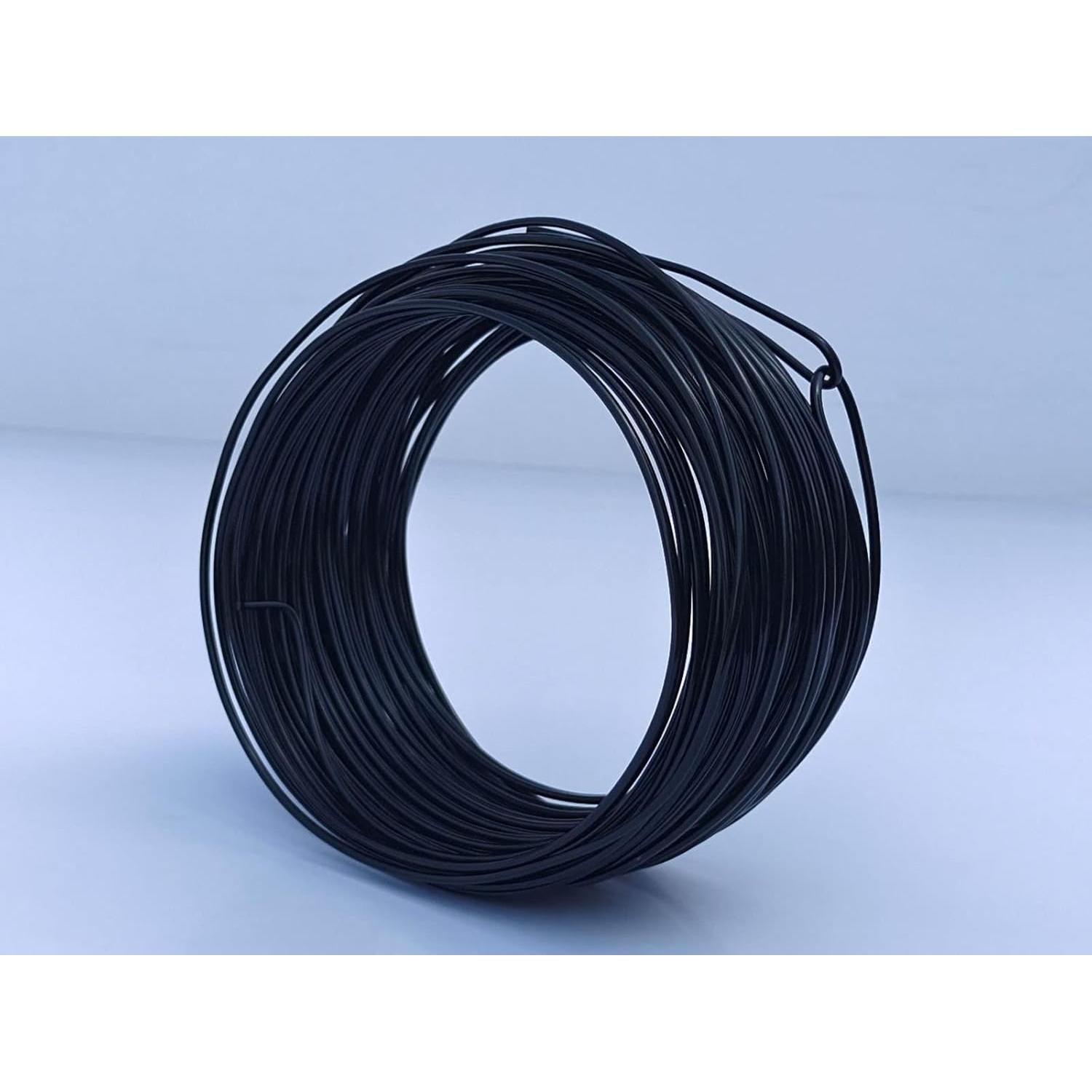 Alambre de Aluminio Anodizado 1.5mm Negro 15 Gauge 15m DIY