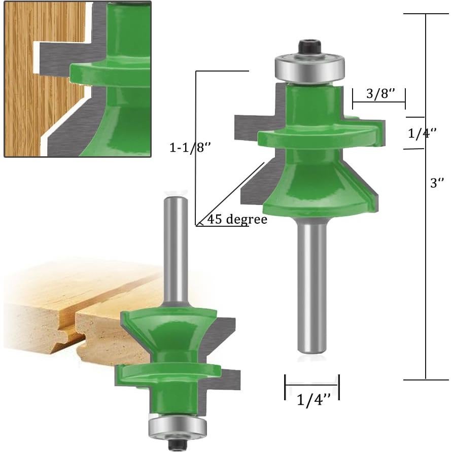 Fresa Router TAIWAIN 1/4" Mango Acero YG6 para Carpintería