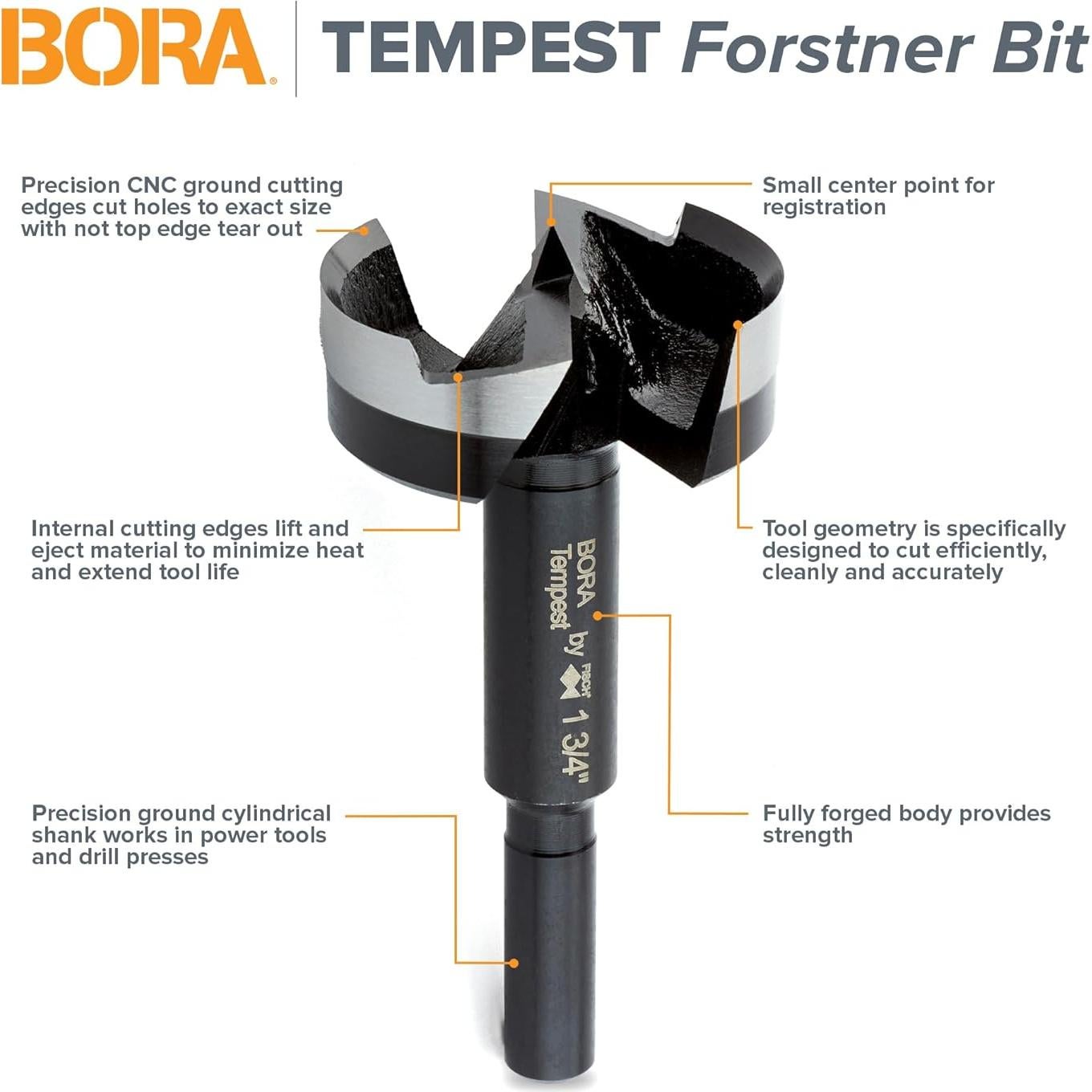 Broca Forstner BORA BFB-009744 25mm Diámetro 89mm Longitud