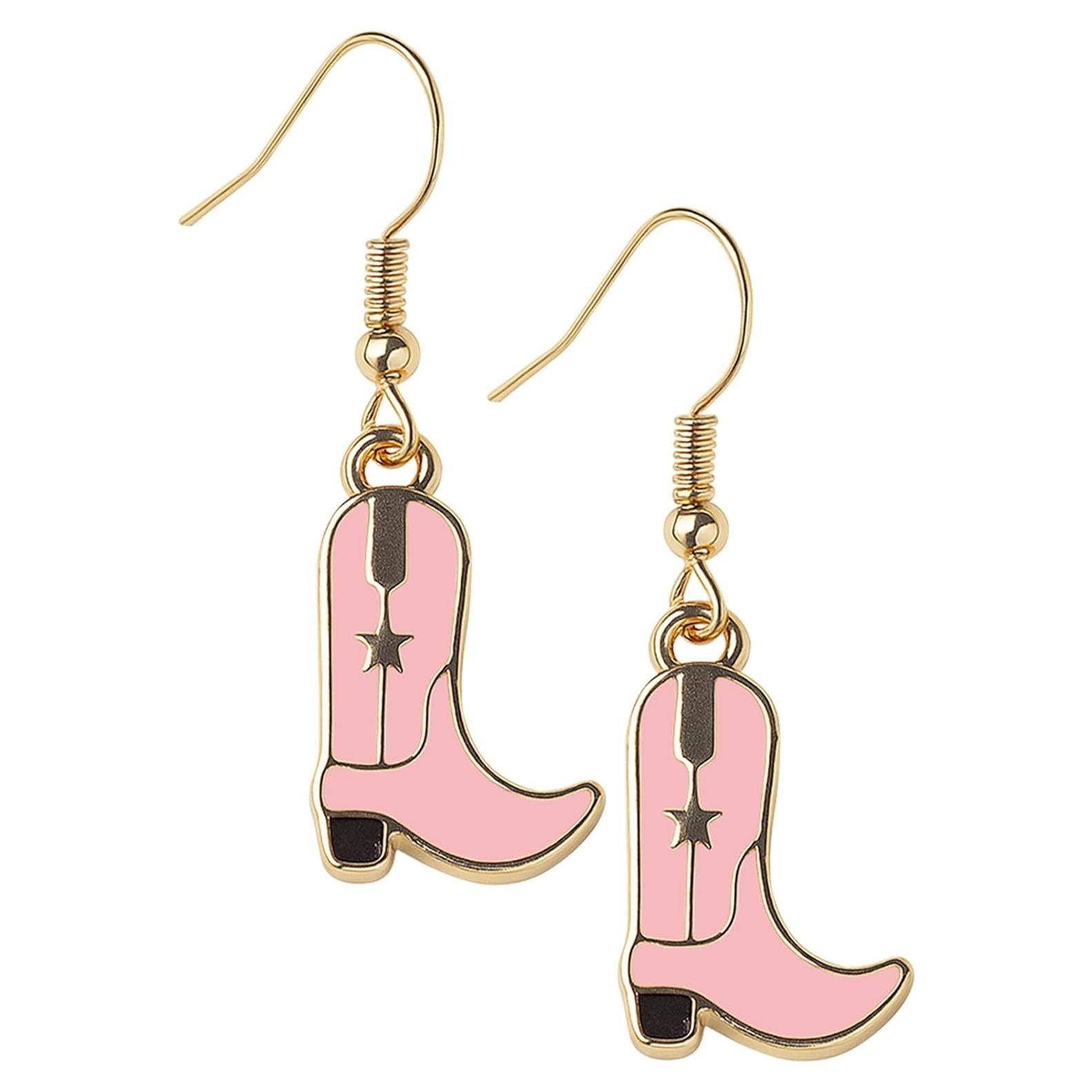 Pendientes de Botas Vaqueras de Esmalte para Mujeres - Accesorios