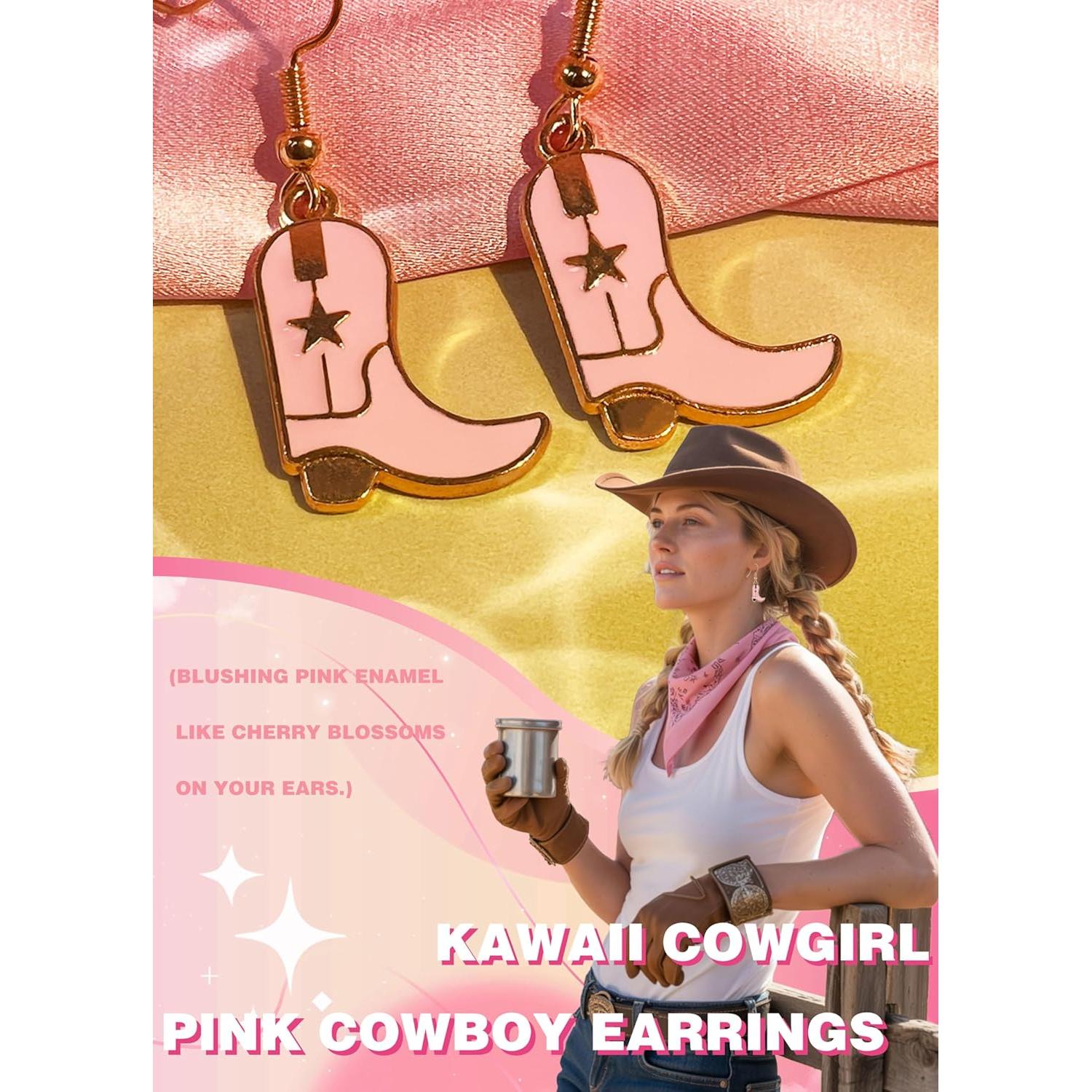 Pendientes de Botas Vaqueras de Esmalte para Mujeres - Accesorios