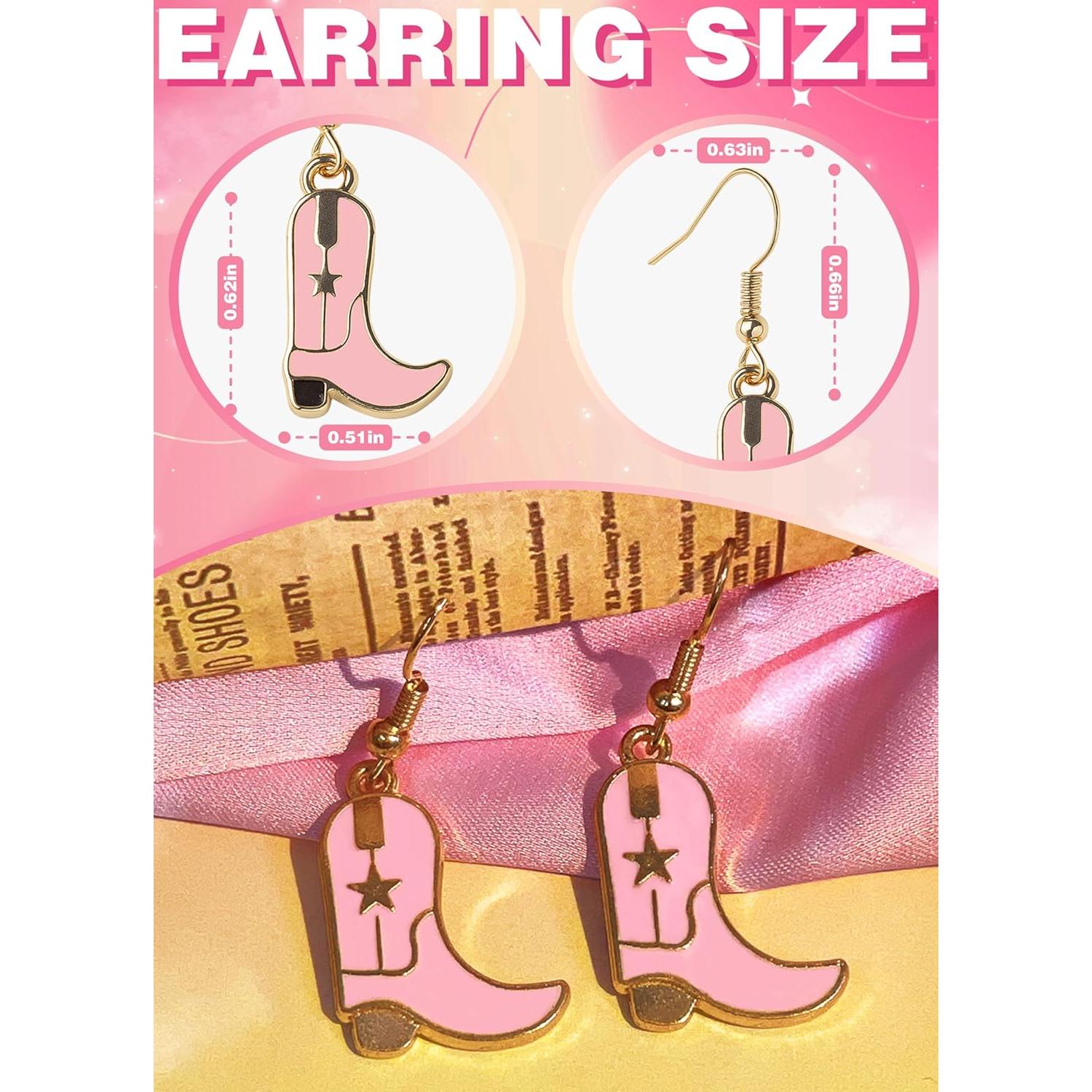 Pendientes de Botas Vaqueras de Esmalte para Mujeres - Accesorios