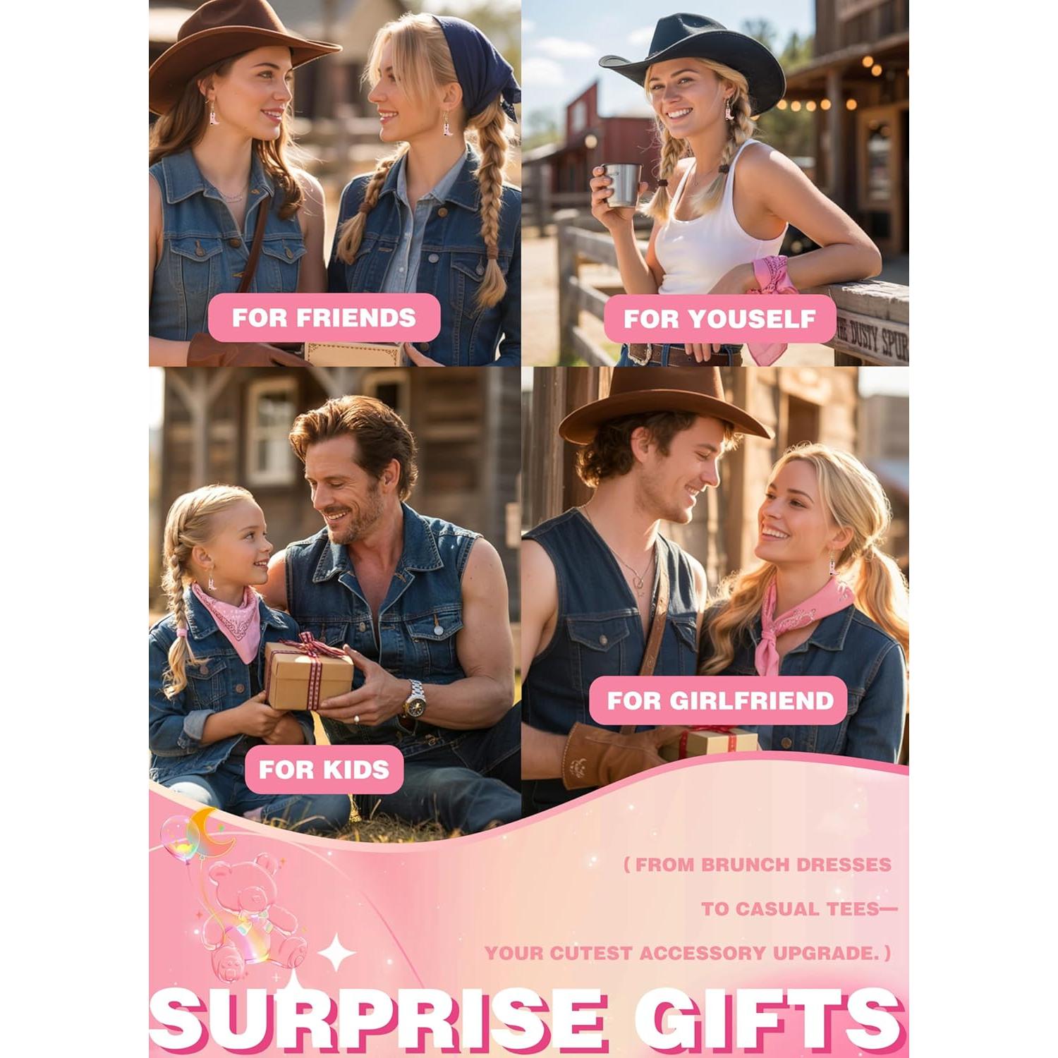 Pendientes de Botas Vaqueras de Esmalte para Mujeres - Accesorios