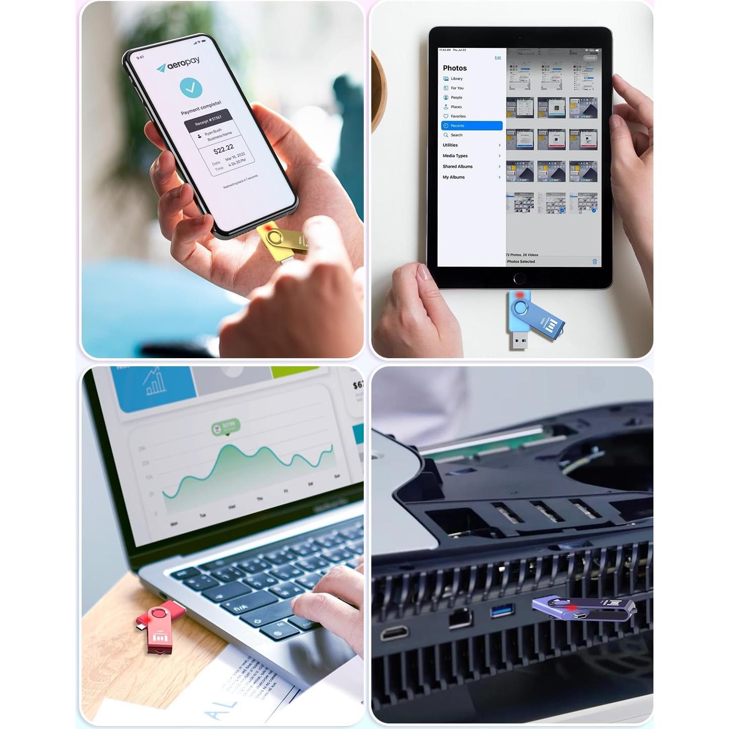 Unidad Flash USB Dual C MOSDART 16GB Multicolor Paquete 5