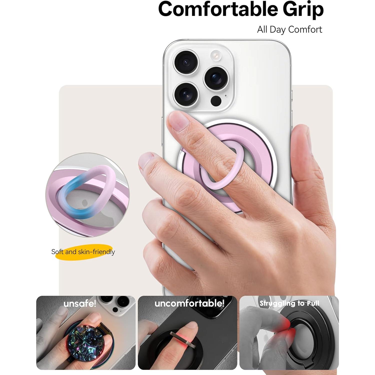 Soporte Magnético para Teléfono Orivienta Rosa Ajustable