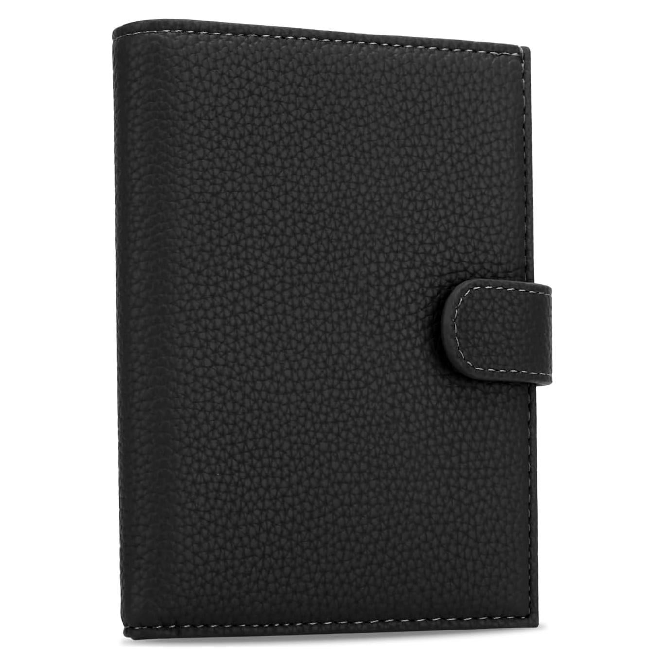 Cartera de Pasaporte RFID DOB SECHS para Mujeres - Negro