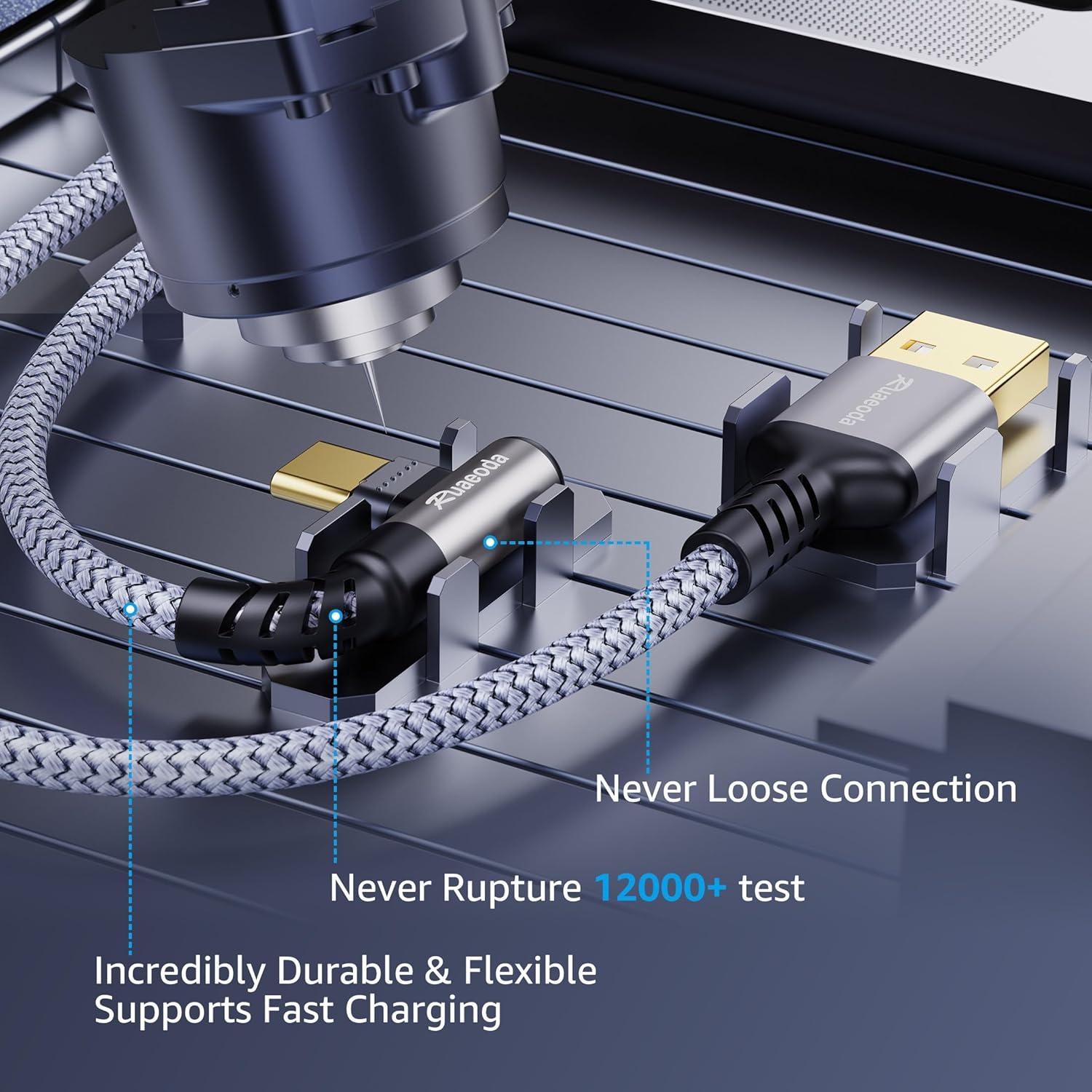 Cable USB A a C 0.91 m Ruaeoda Carga Rápida 3.1A