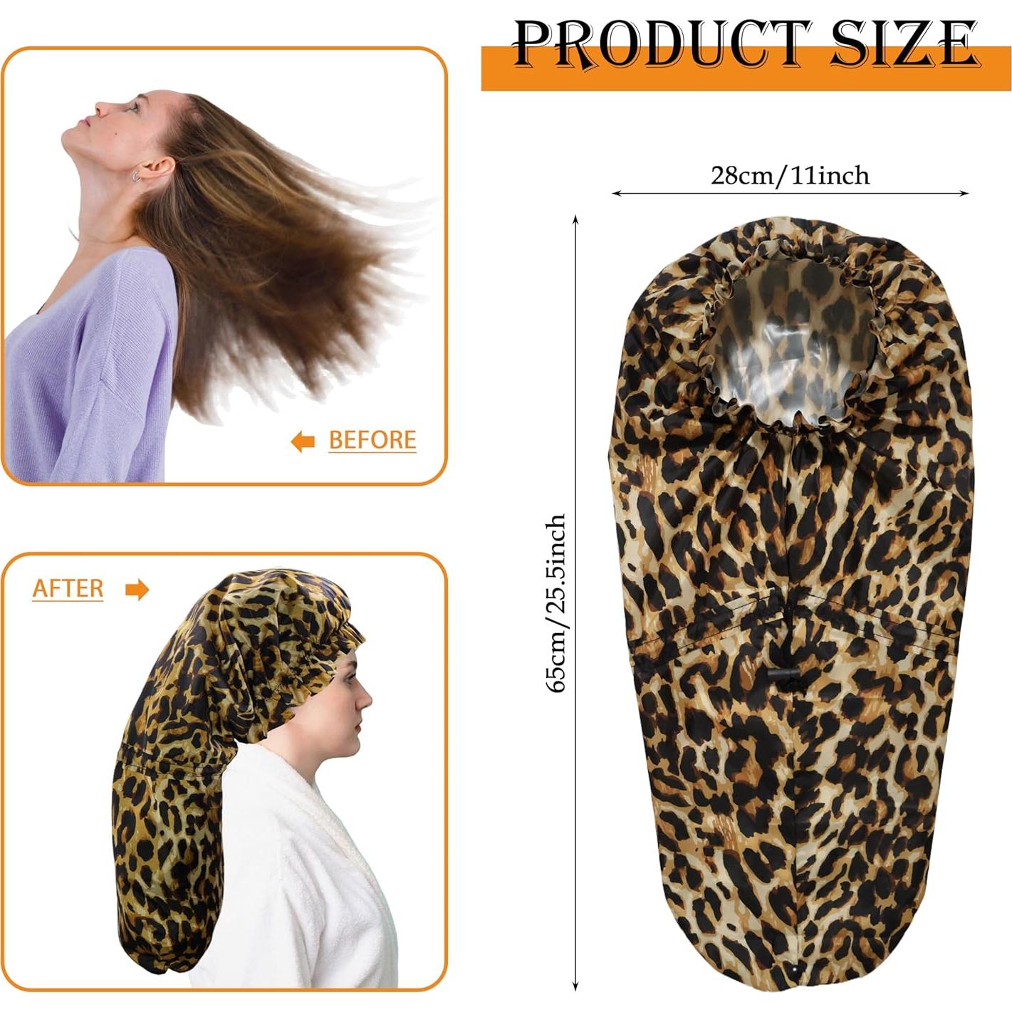 Gorros de Ducha Grandes para Mujeres - 2 PCS Impermeables