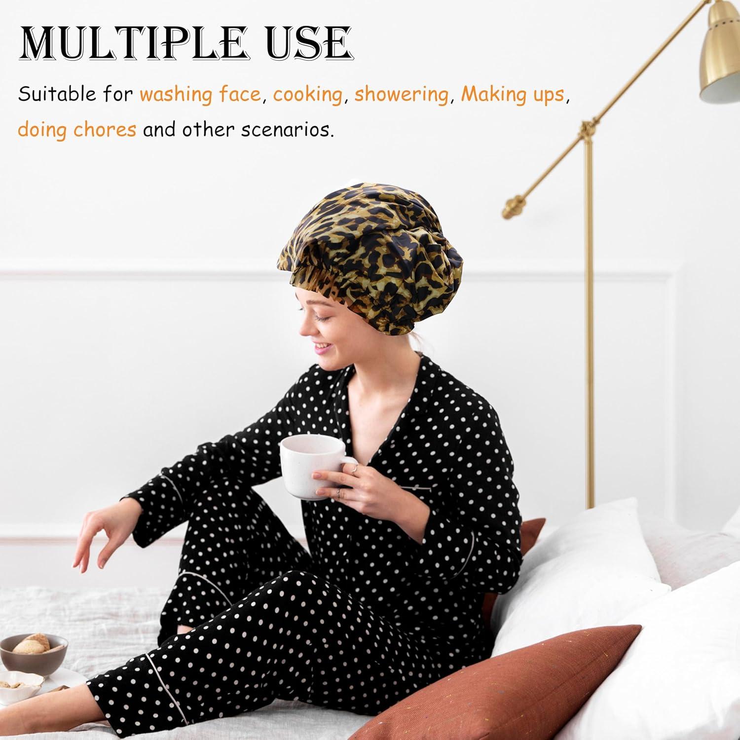 Gorros de Ducha Grandes para Mujeres - 2 PCS Impermeables