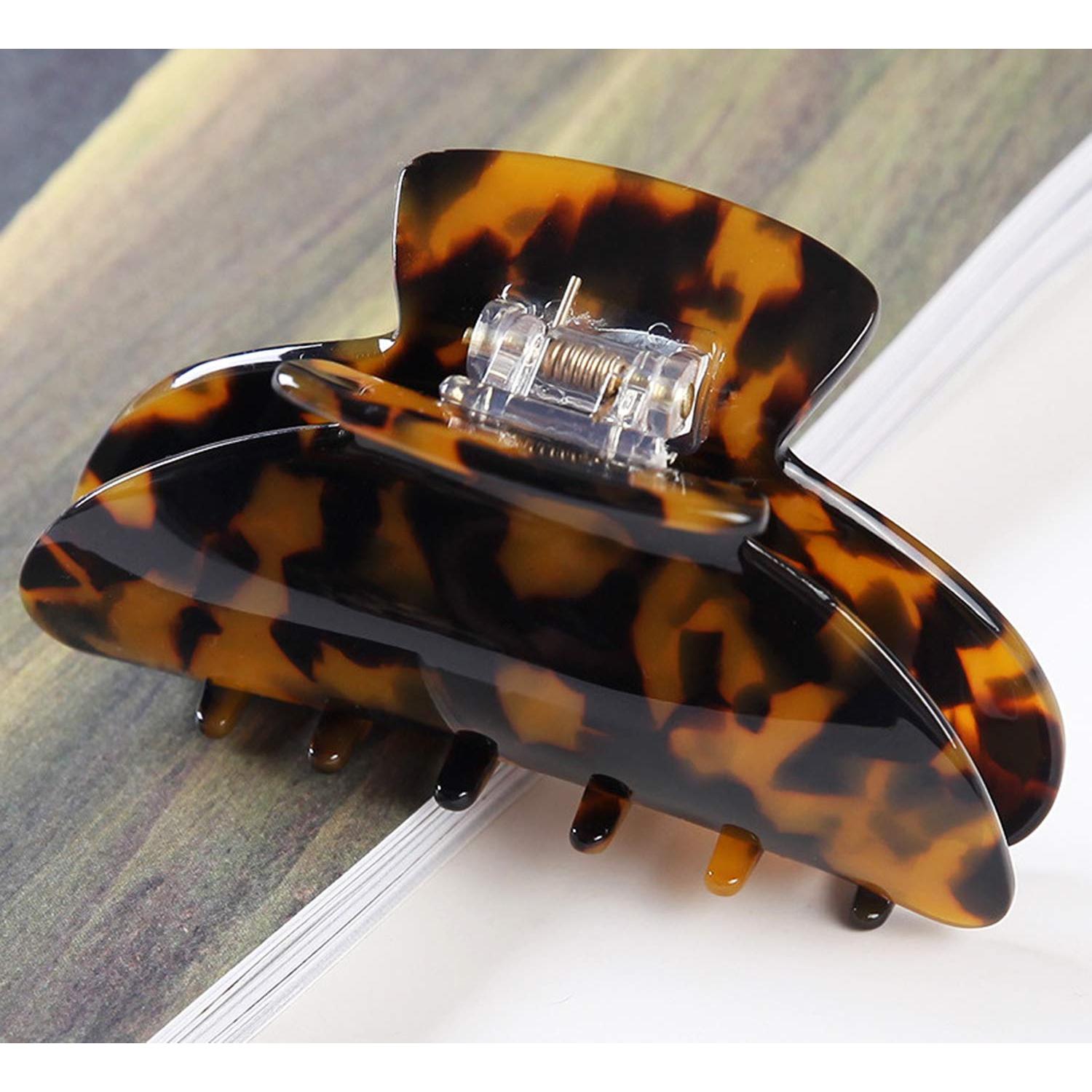 Clips de Garra para Cabello Eyegla 2 Pcs Concha de Tortuga