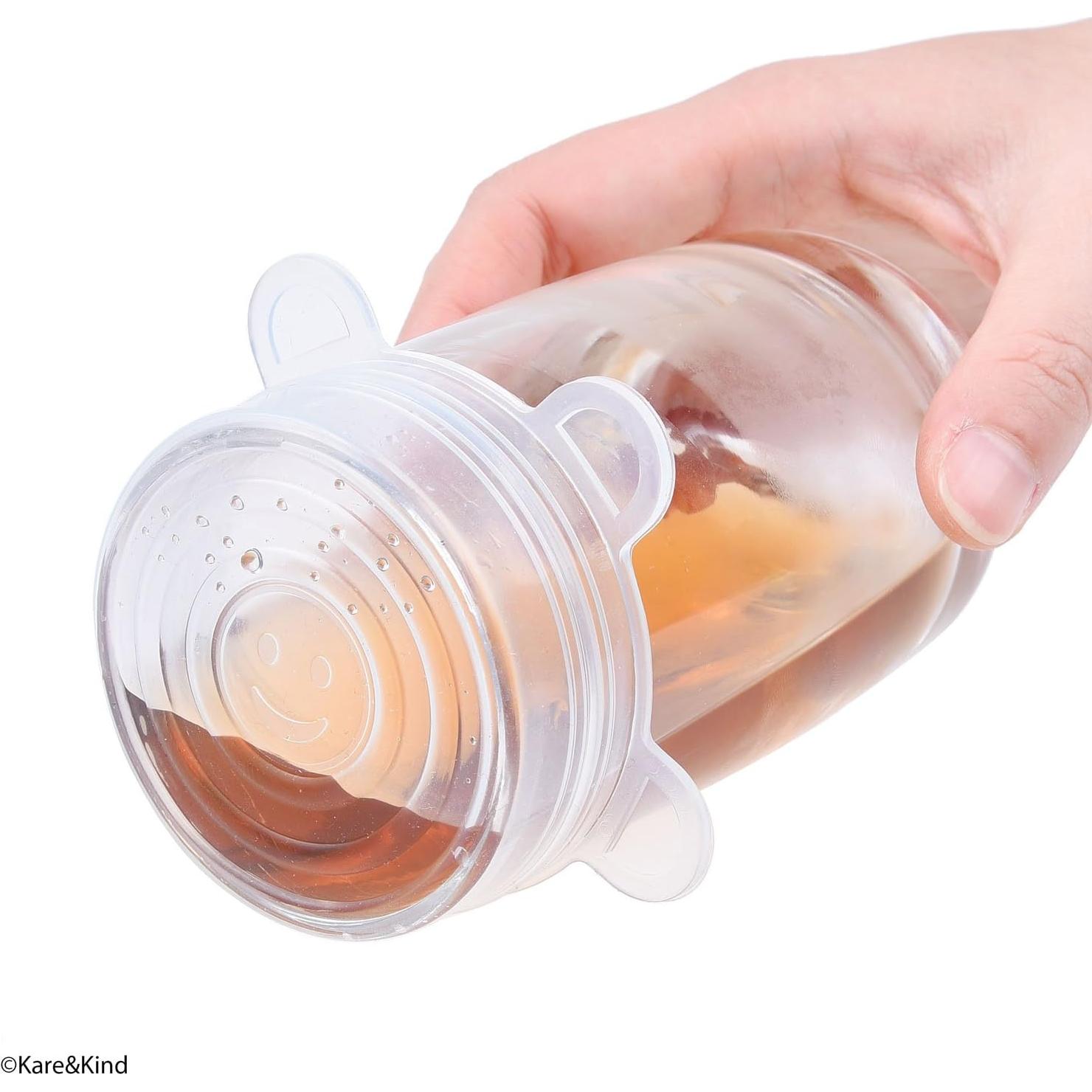 Set de 6 Tapas de Silicona Estirables Kare & Kind - A prueba de Fugas