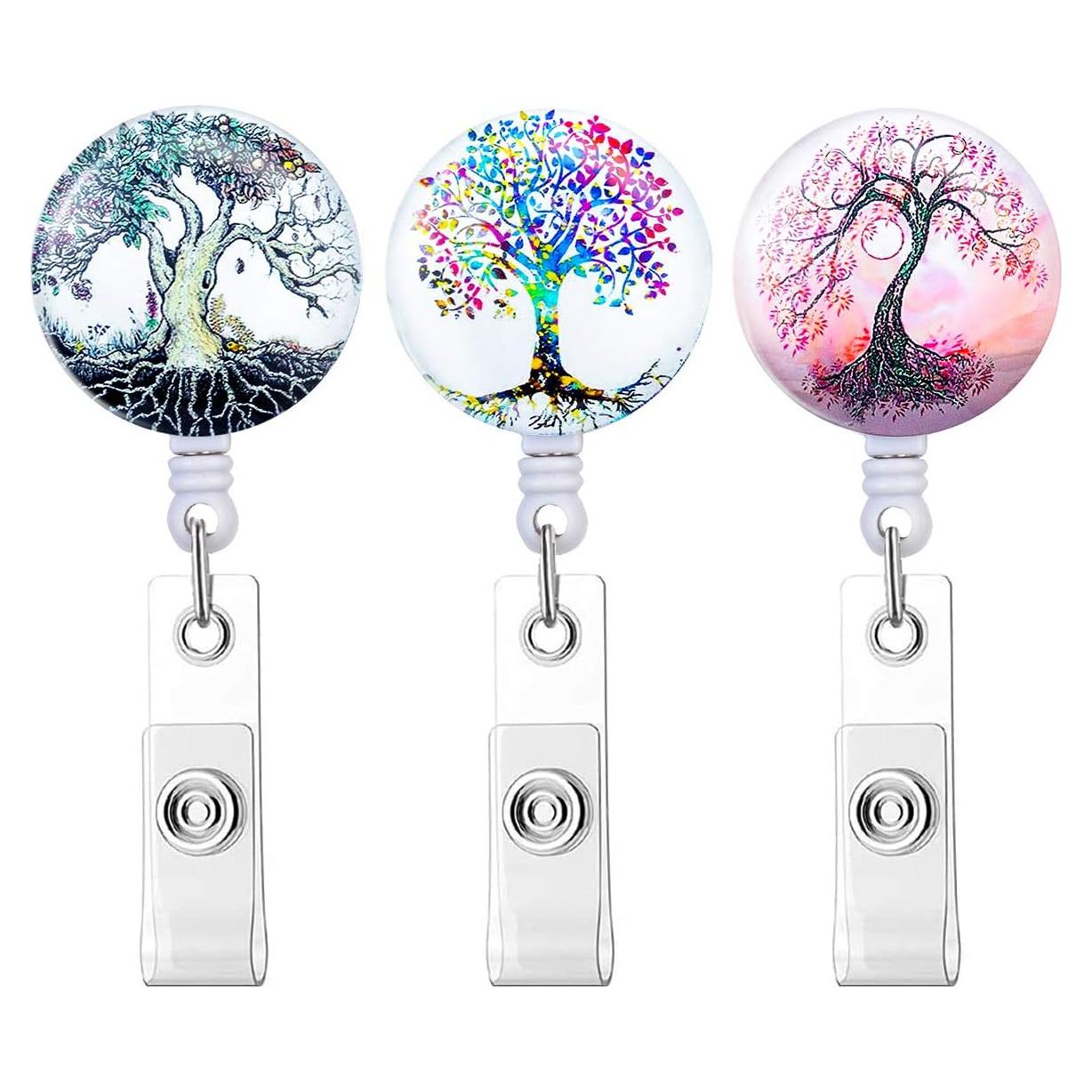 Ruedas de Insignia Retráctiles WoEluone Árbol de la Vida 3 Pcs