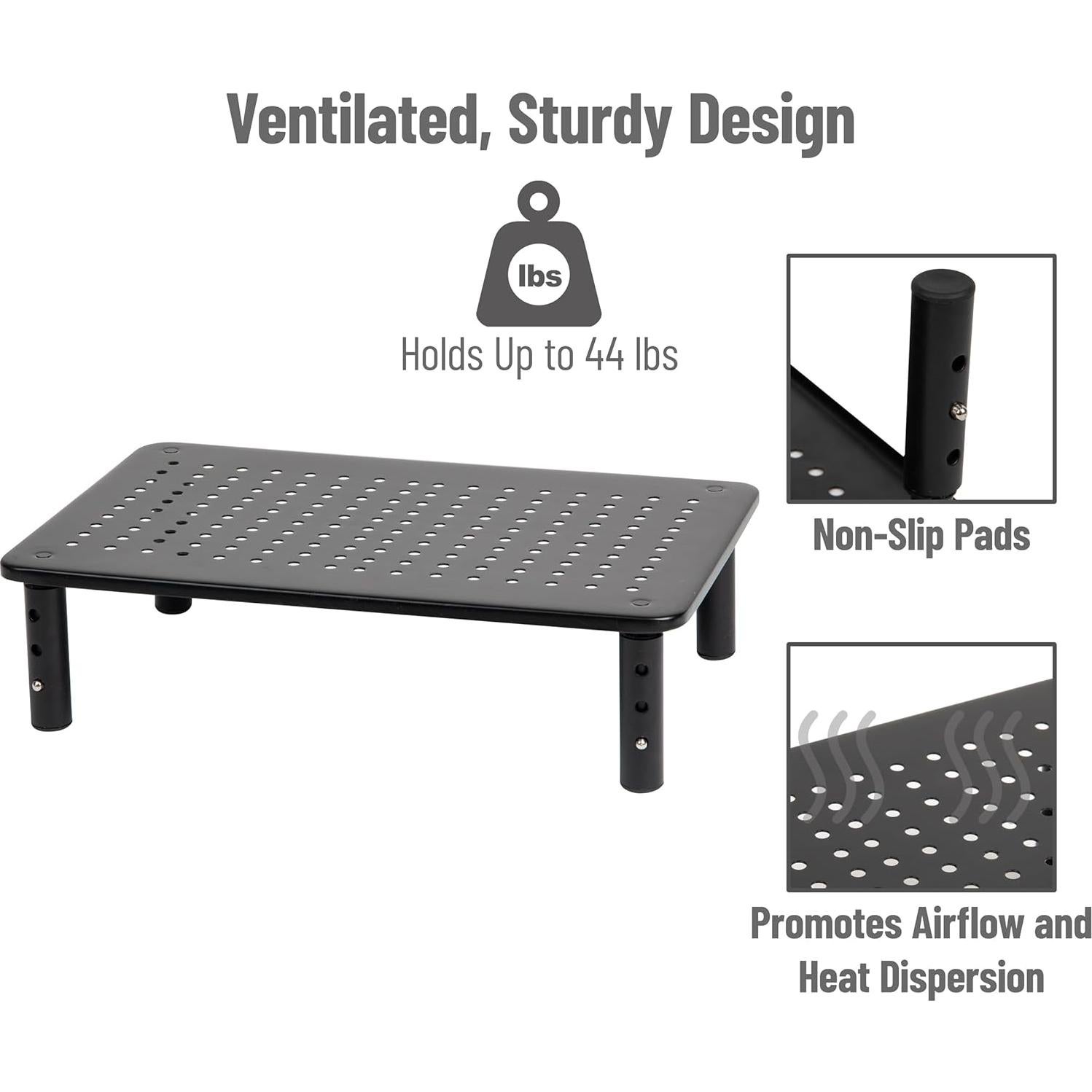 Soporte para Monitor Mind Reader Ajustable Metal Negro 19.96 kg