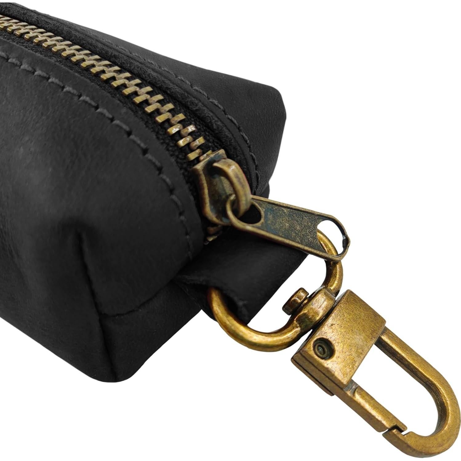 Soporte de Bolsa de Desechos de Perro HIFA - Cuero Negro Premium