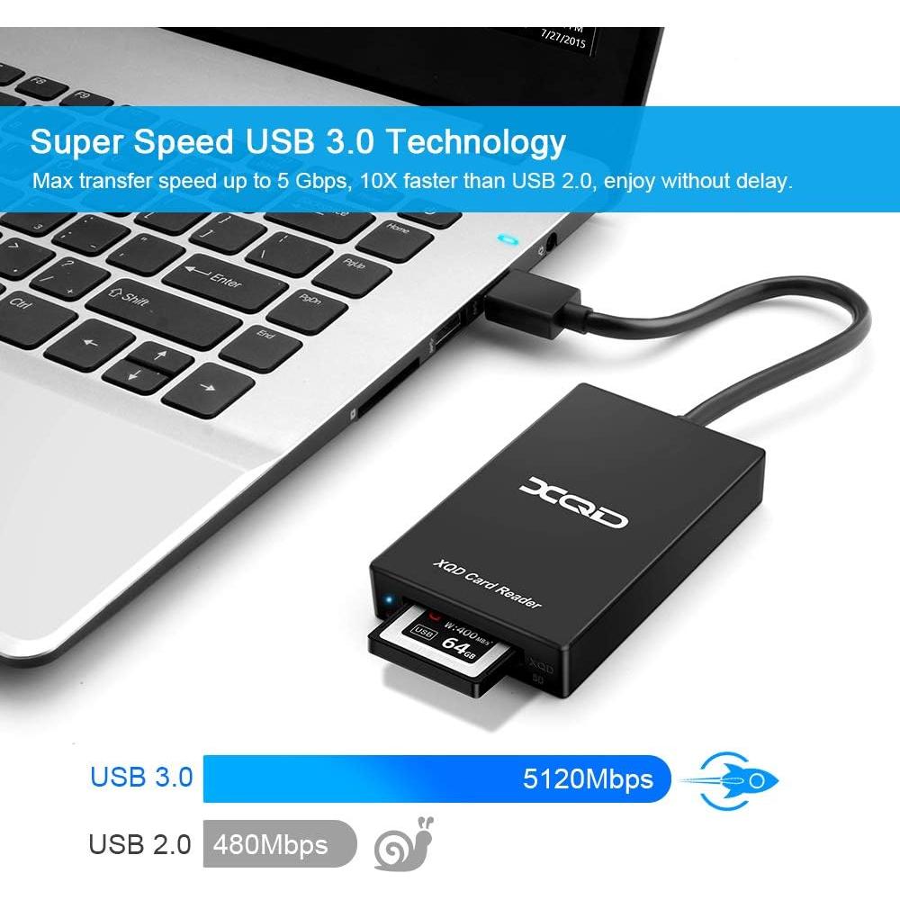 Lector de Tarjetas XQD y SD Rocketek USB 3.0 5Gbps