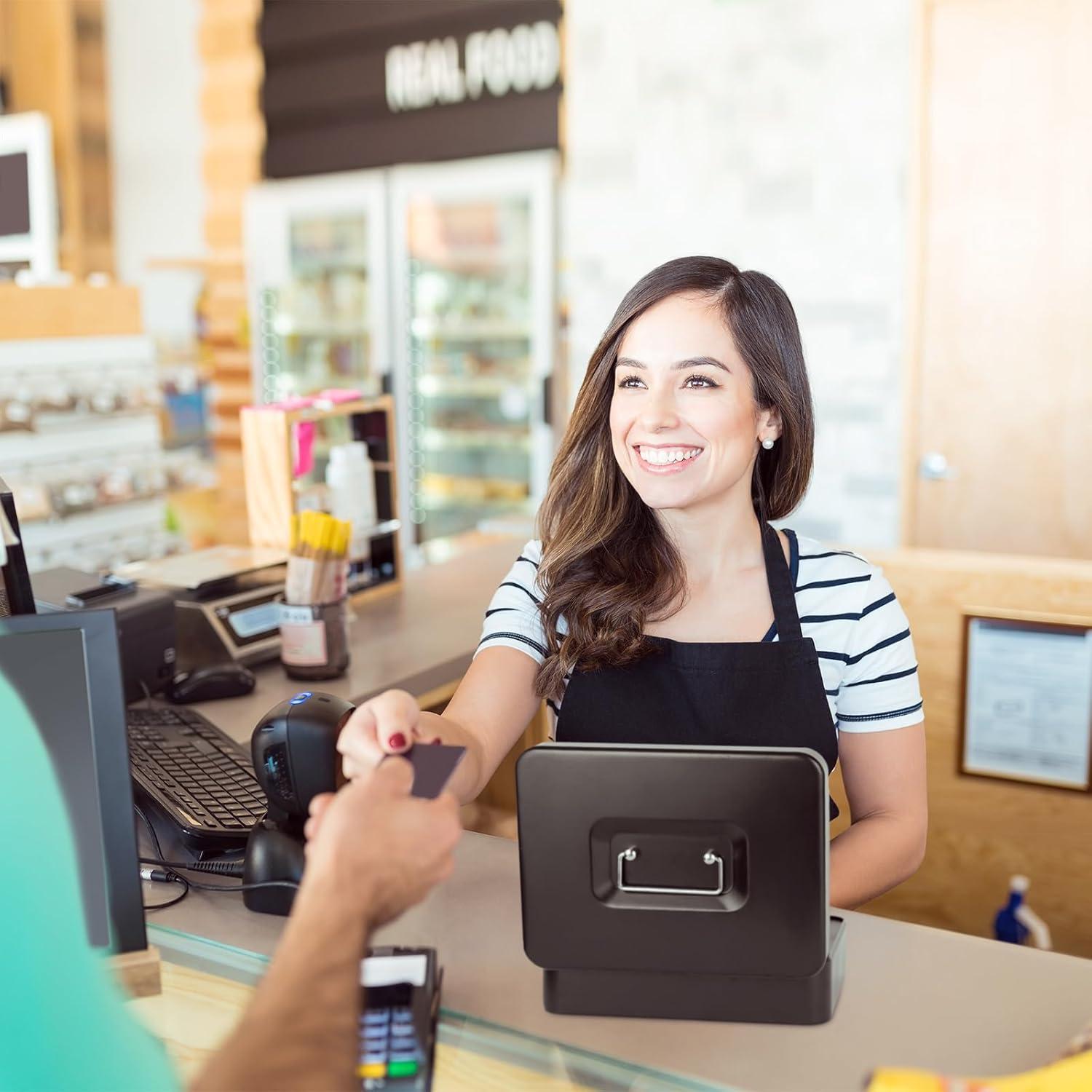 Caja de Dinero Crinwaki con Cerradura 25x20x9 cm Metal Negro