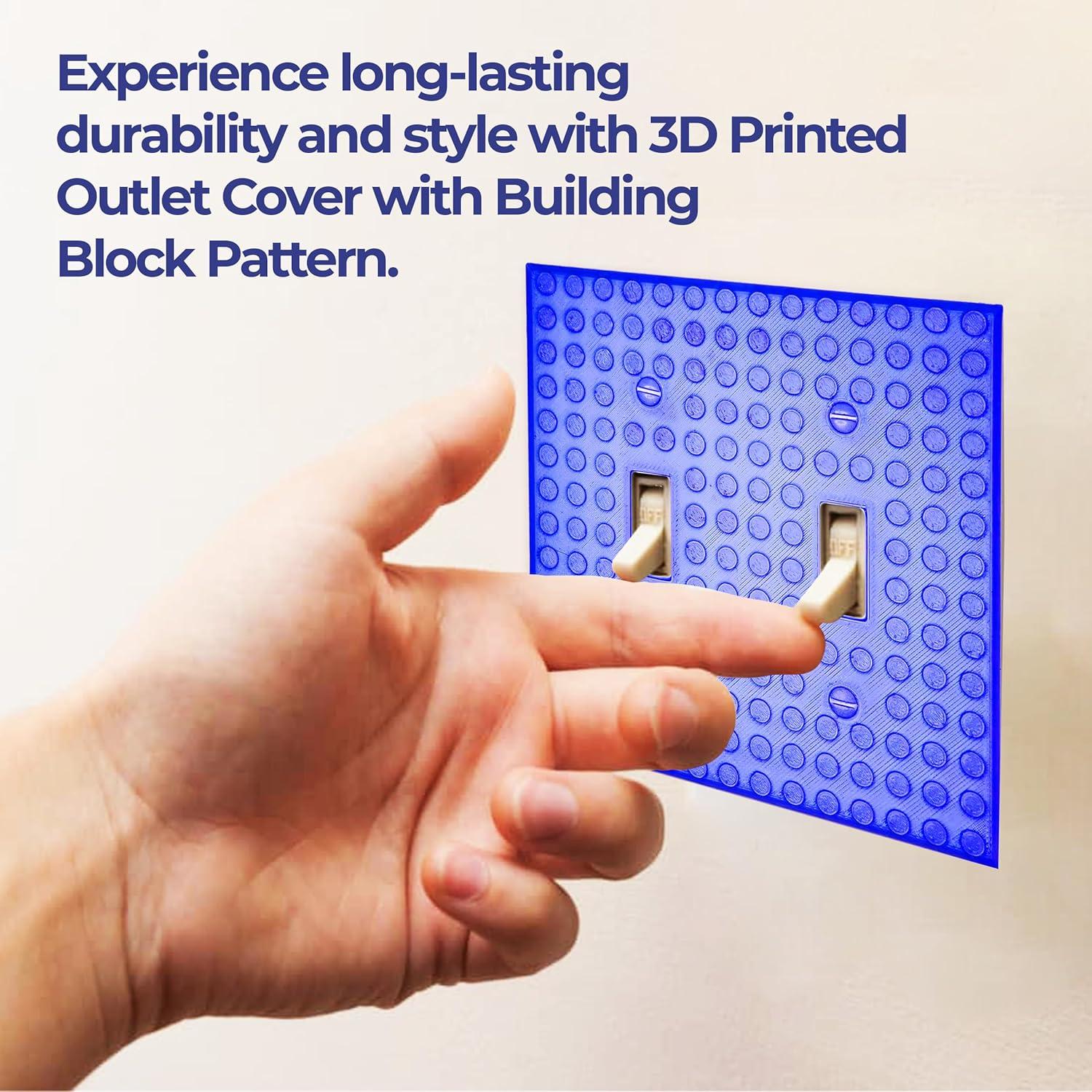 Cubierta de Enchufe 3D Genérico Verde 2 Gang - Diseño Divertido