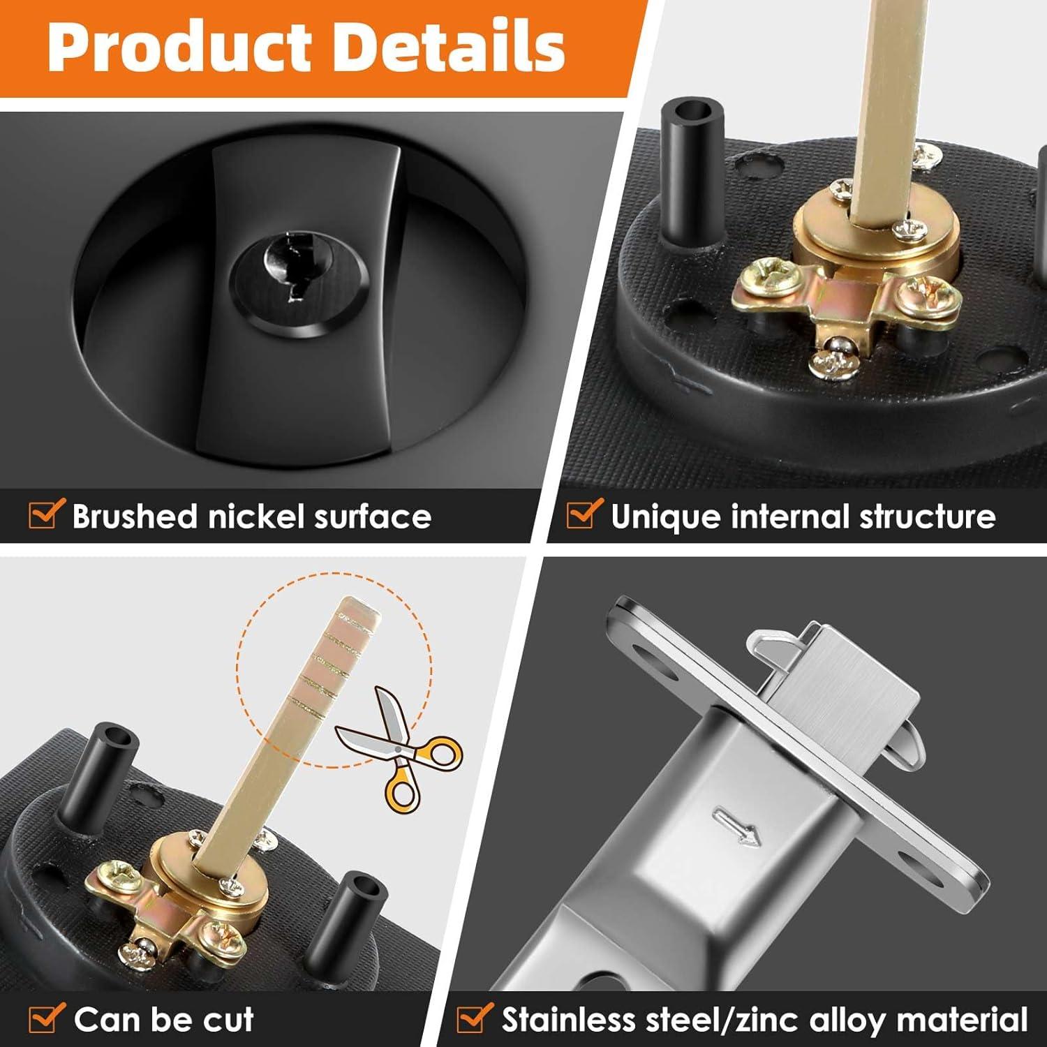 Cerradura de Puerta Corrediza Lipshome Negra Cuadrada