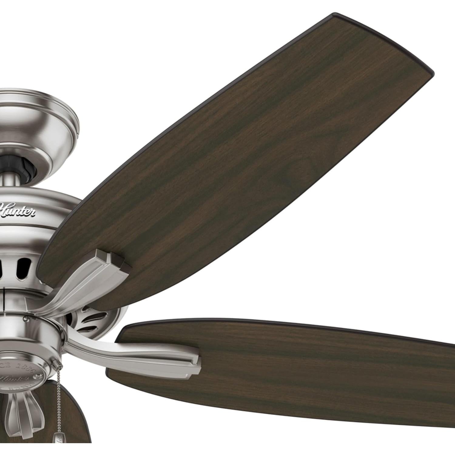 Ventilador de Techo Hunter Newsome 132 cm Níquel Cepillado