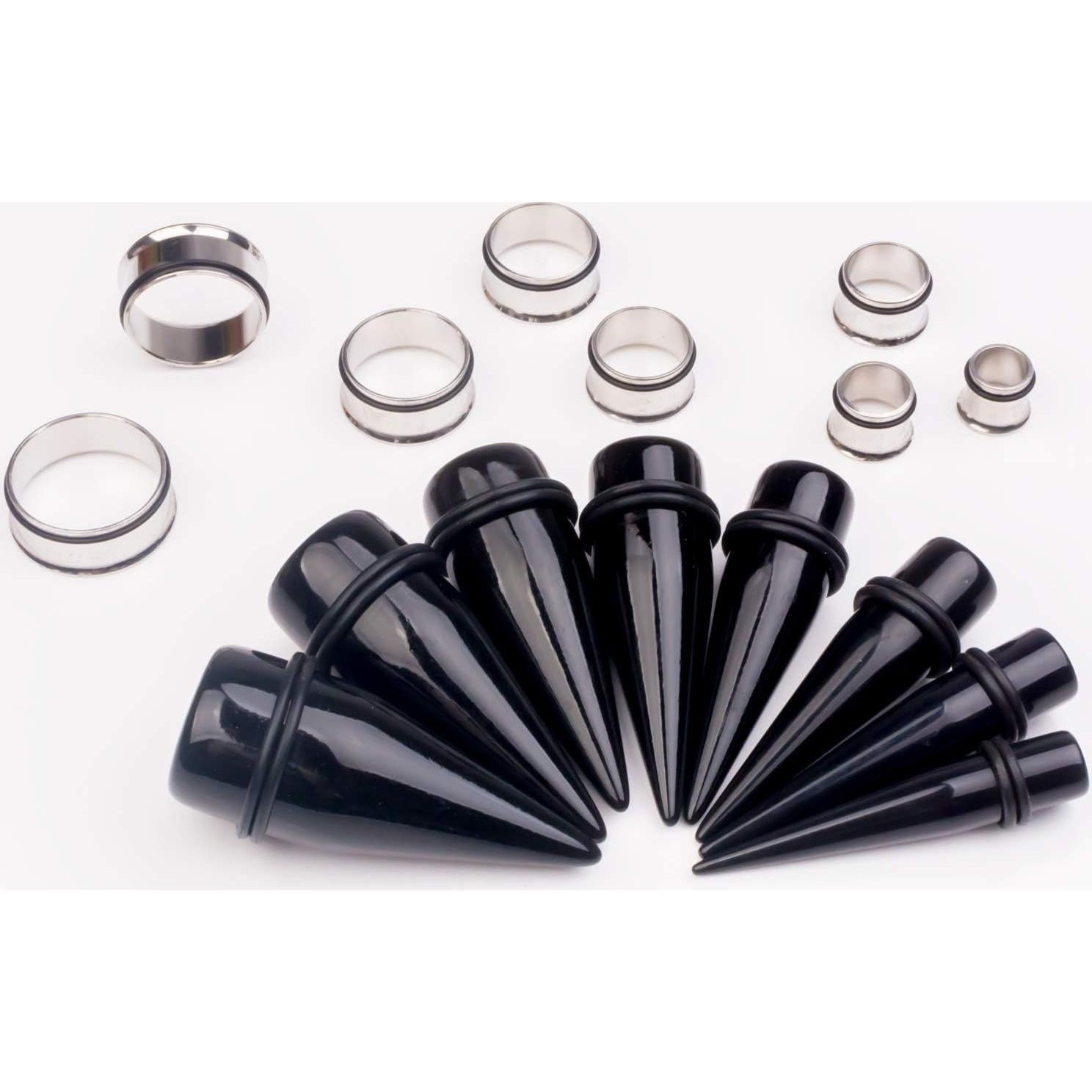 Kit de Estiramiento de Orejas 32 PCS CABBE KALLO 24mm Acero Inoxidable