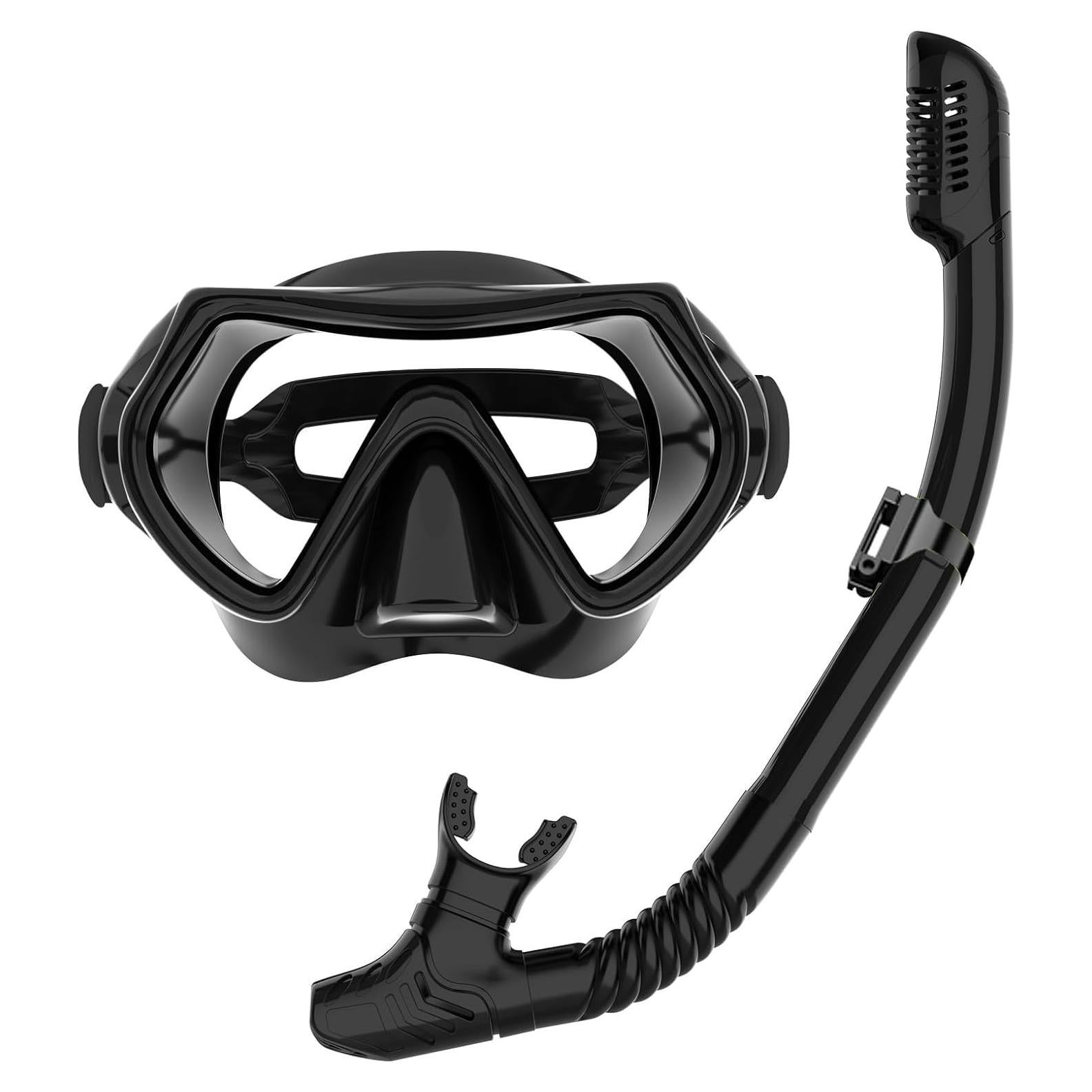 Conjunto de Snorkel JRing para Adultos - Máscara 180° y Snorkel Seco
