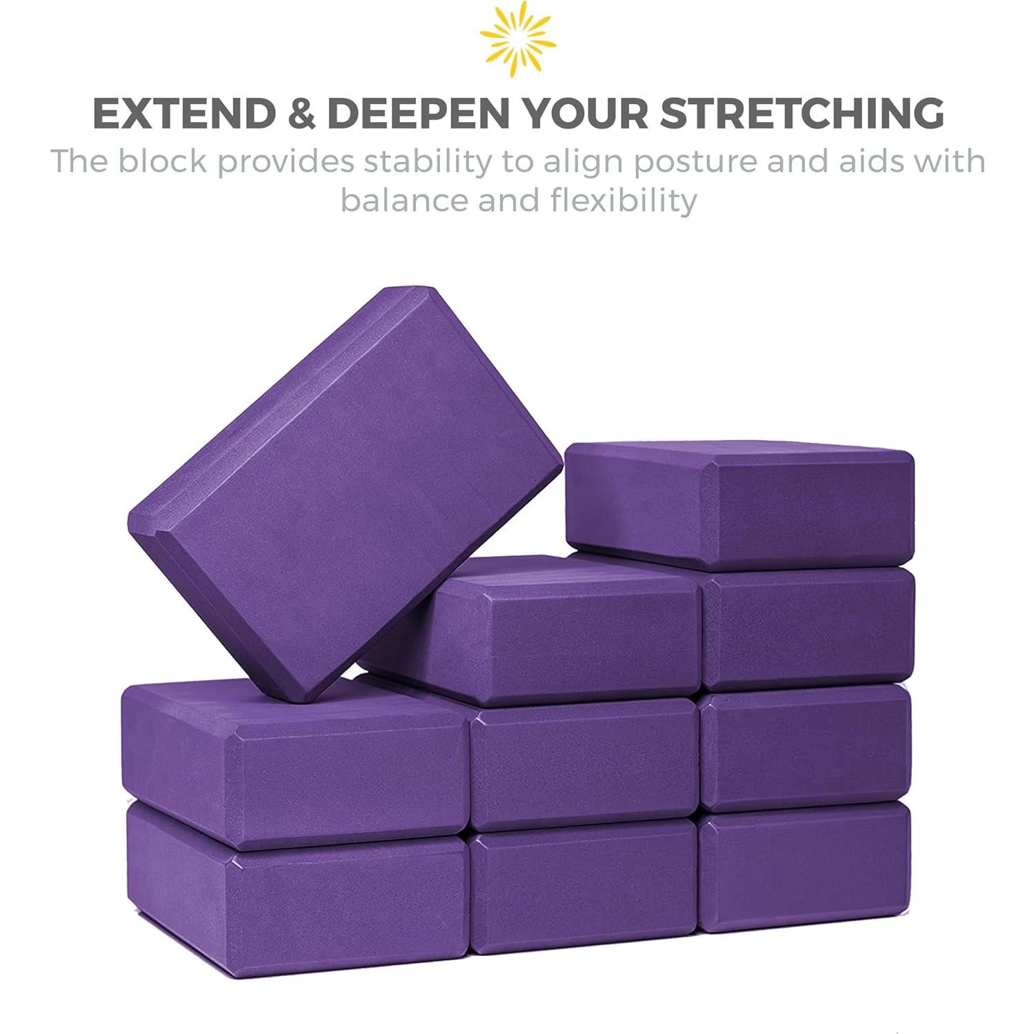 Bloques de Yoga Sunshine 10 Piezas EVA 7.62 cm Antideslizantes