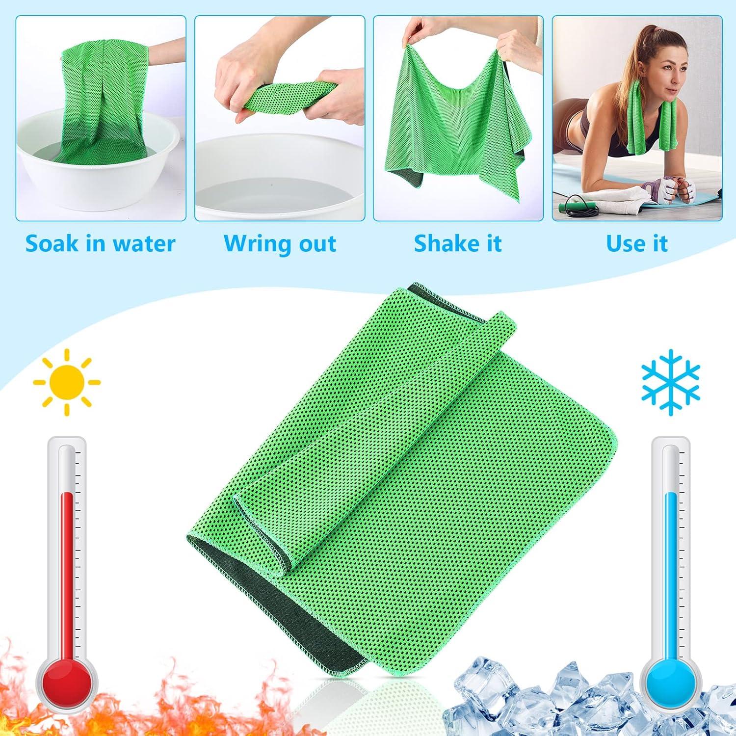 Toallas Enfriadoras Shellwei 100 Pcs Microfibra 80x30 cm