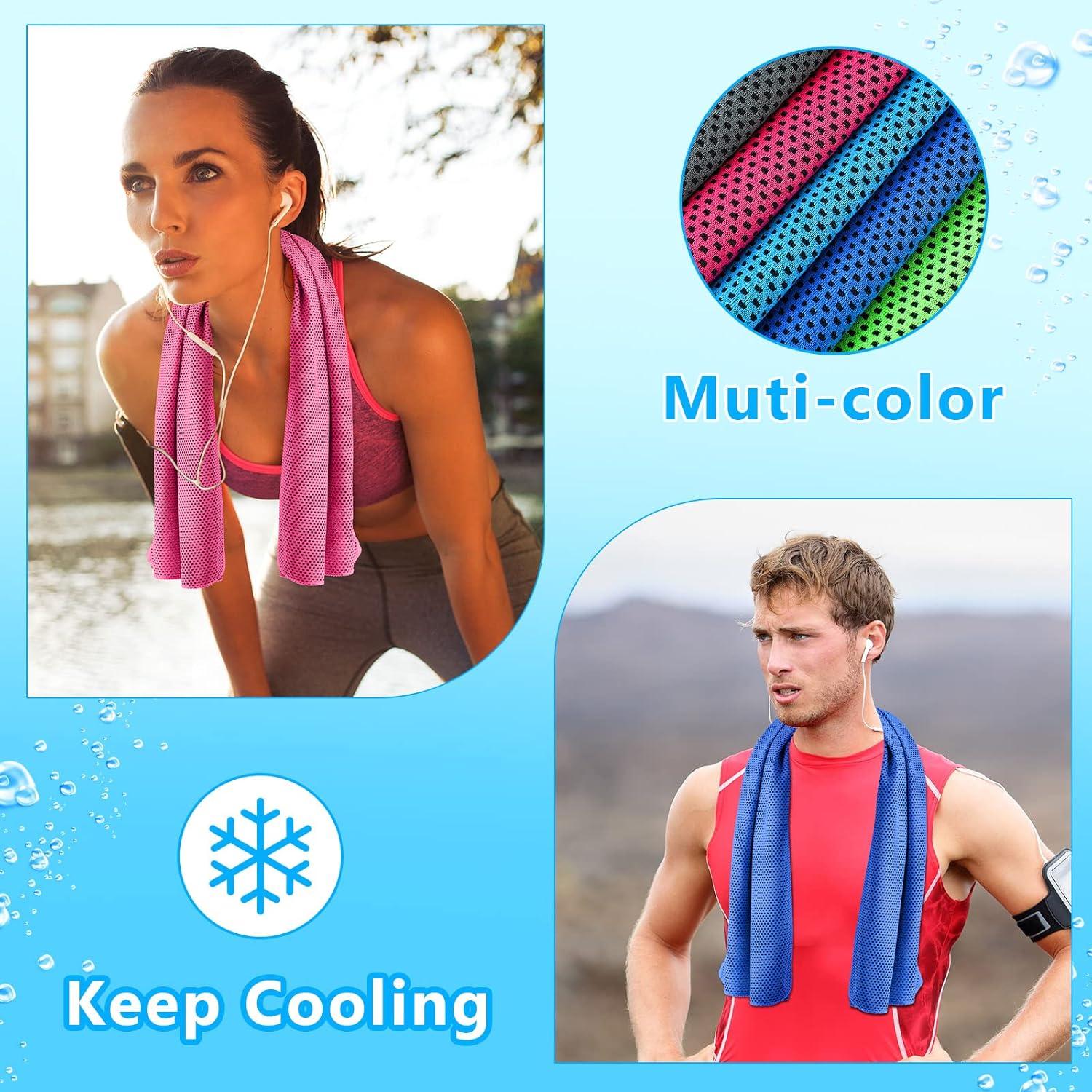 Toallas Enfriadoras Shellwei 100 Pcs Microfibra 80x30 cm